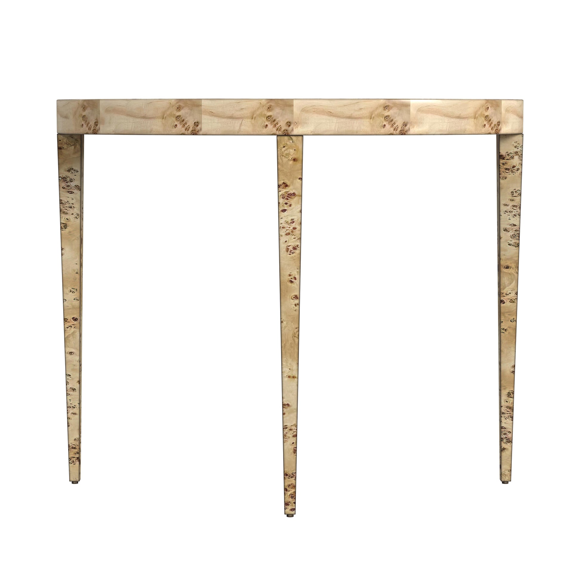 Butler Specialty Company Ingrid 36 in. W Demilune Wood Traditional Burl Console Table, Light Brown