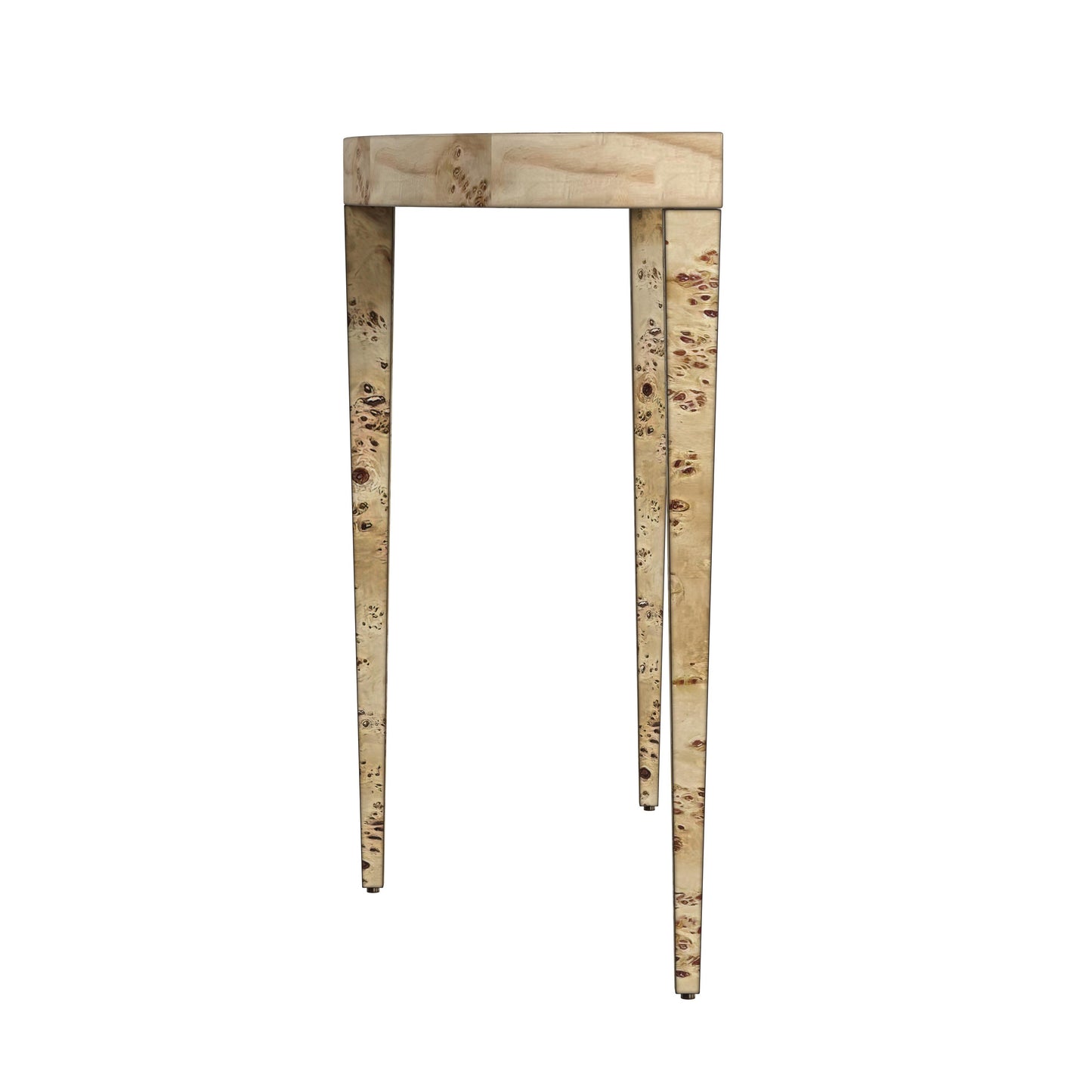 Butler Specialty Company Ingrid 36 in. W Demilune Wood Traditional Burl Console Table, Light Brown