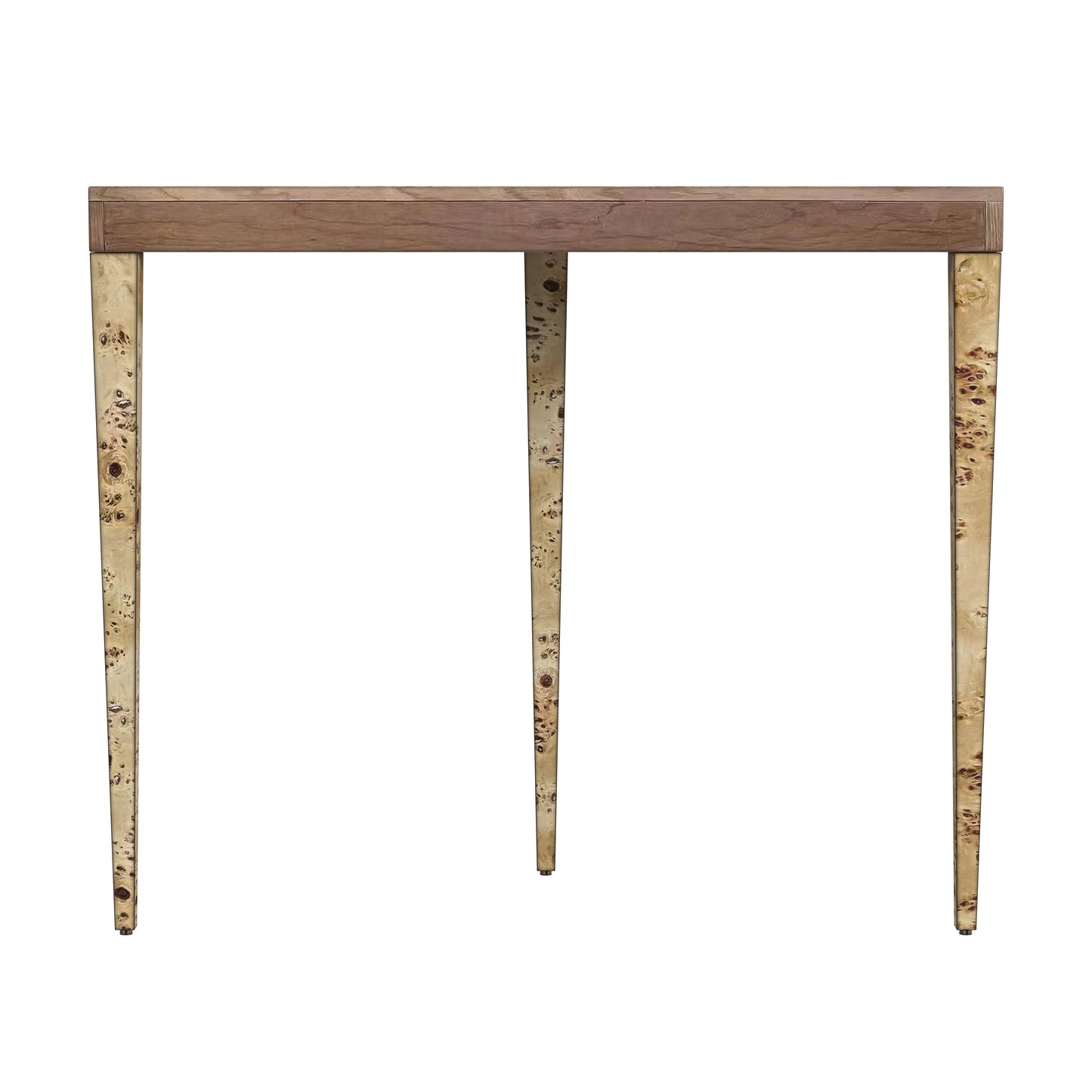 Butler Specialty Company Ingrid 36 in. W Demilune Wood Traditional Burl Console Table, Light Brown