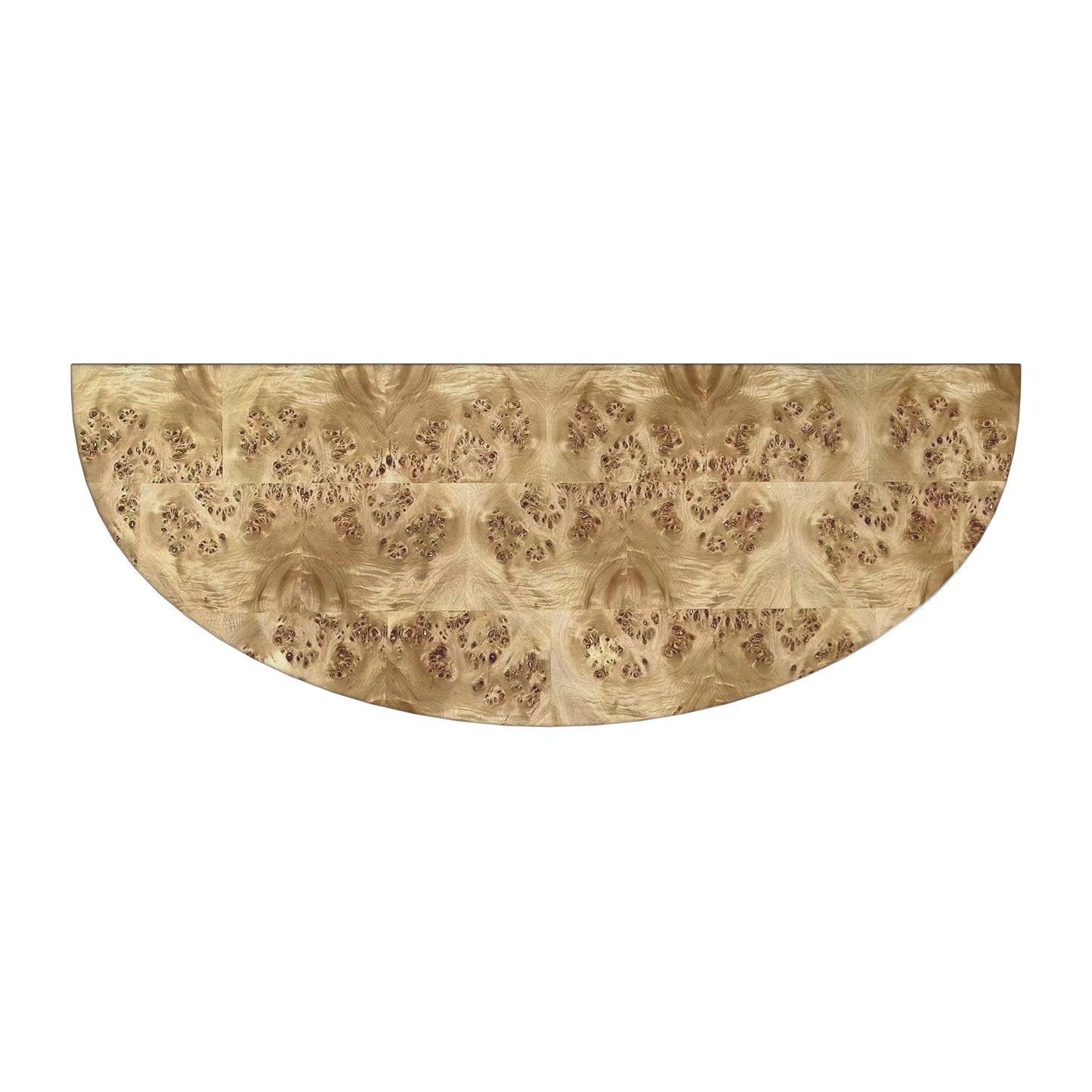Butler Specialty Company Ingrid 36 in. W Demilune Wood Traditional Burl Console Table, Light Brown