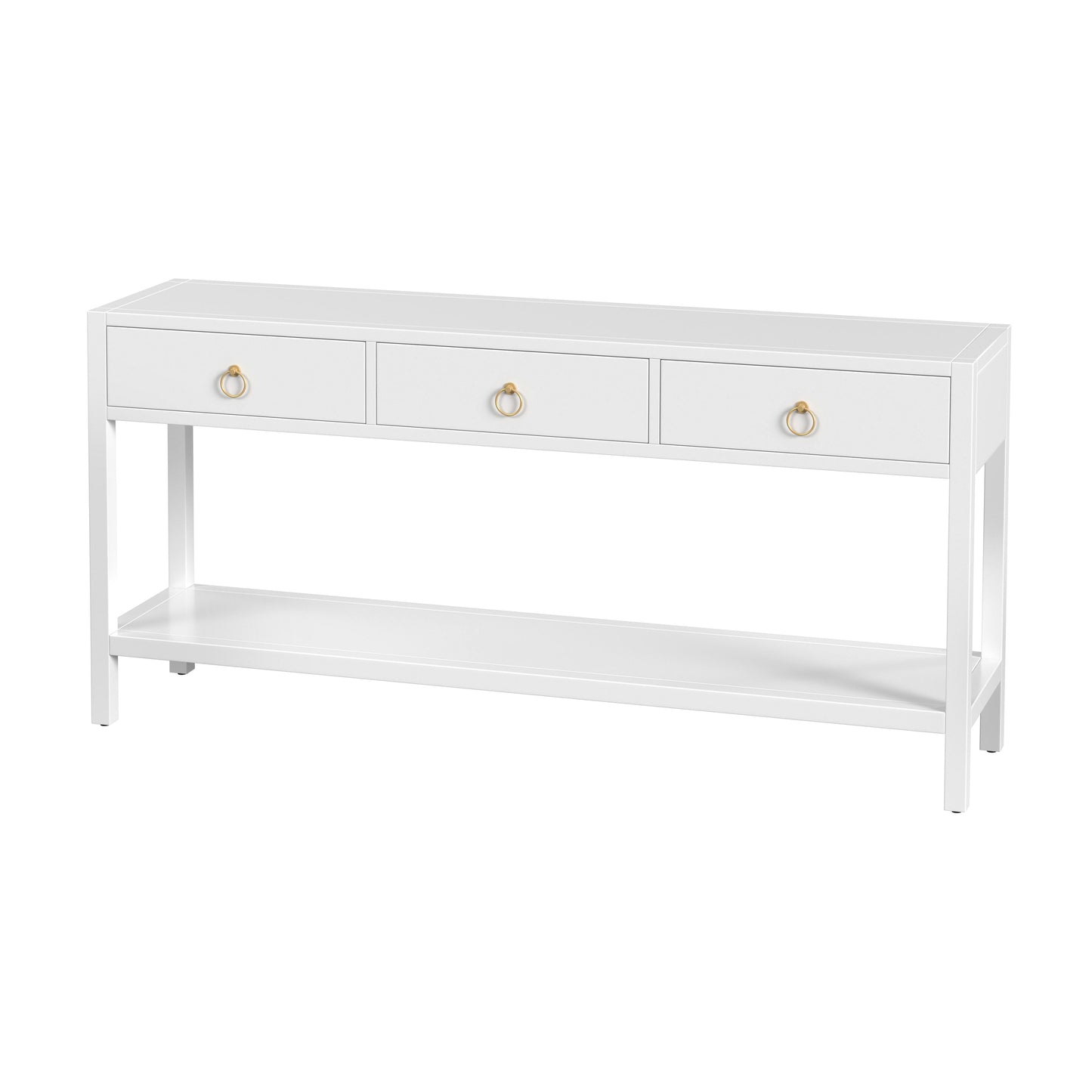 Lark 3 Drawer 65" Console Table in White 5701304