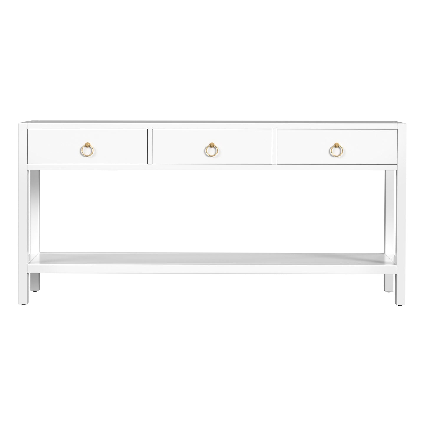 Lark 3 Drawer 65" Console Table in White 5701304