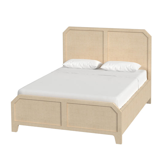 Bar Harbor Queen Raffia Panel Bed in Natural 5706362