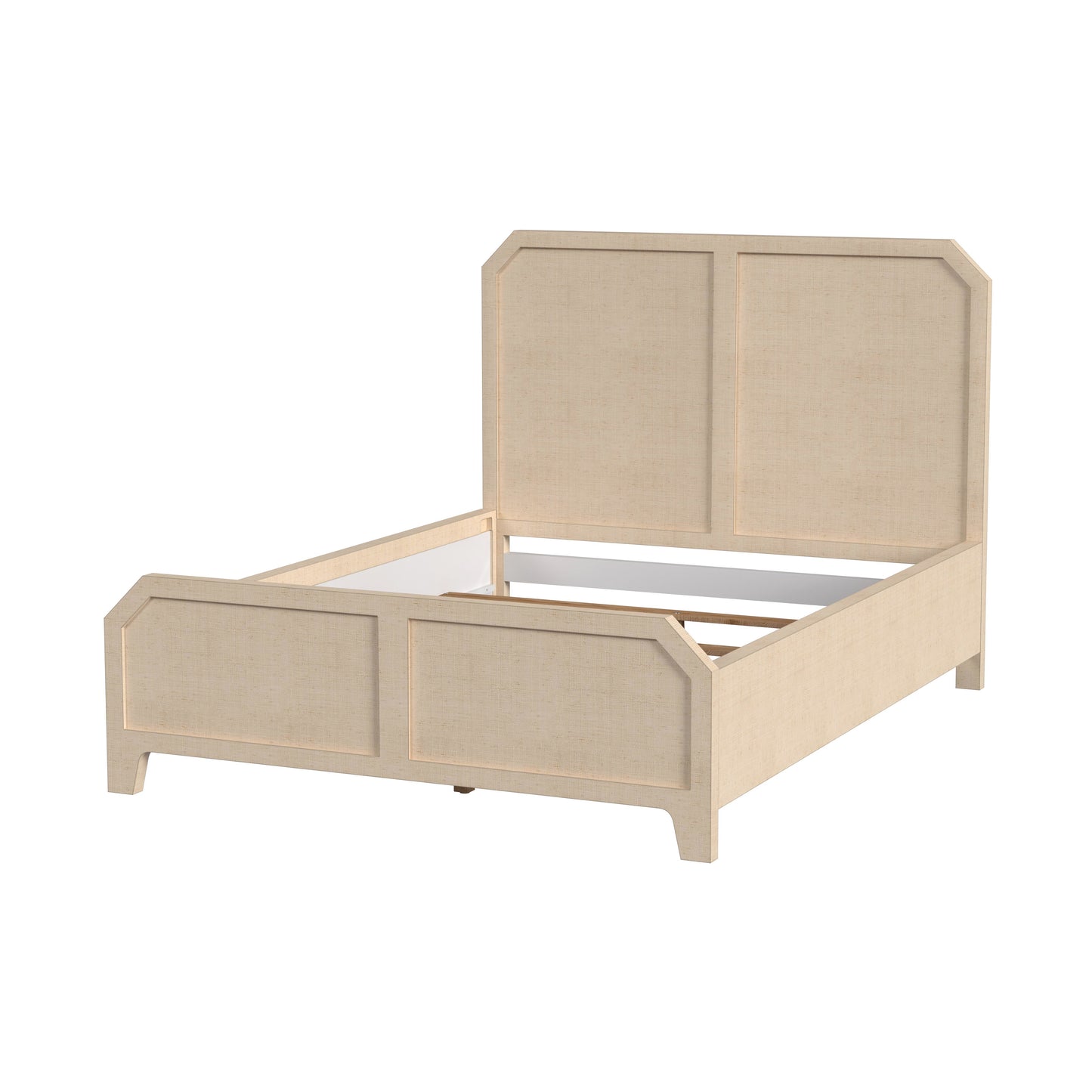 Bar Harbor Queen Raffia Panel Bed in Natural 5706362