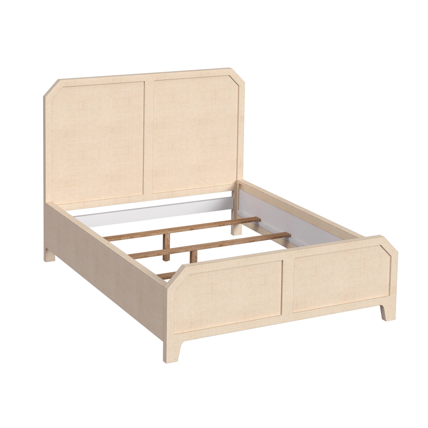 Bar Harbor Queen Raffia Panel Bed in Natural 5706362