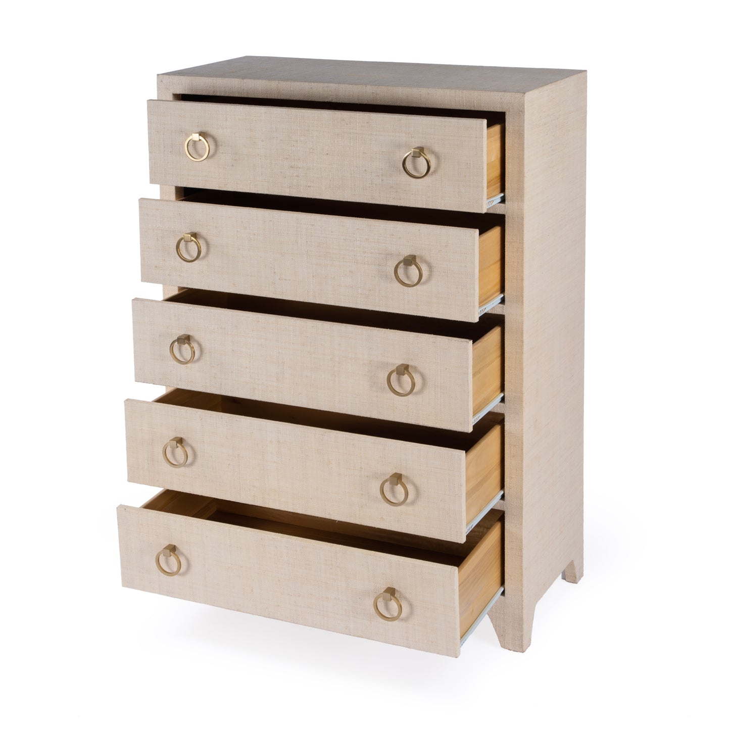 Bar Harbor 5 Drawer Raffia Dresser in Natural 5707362