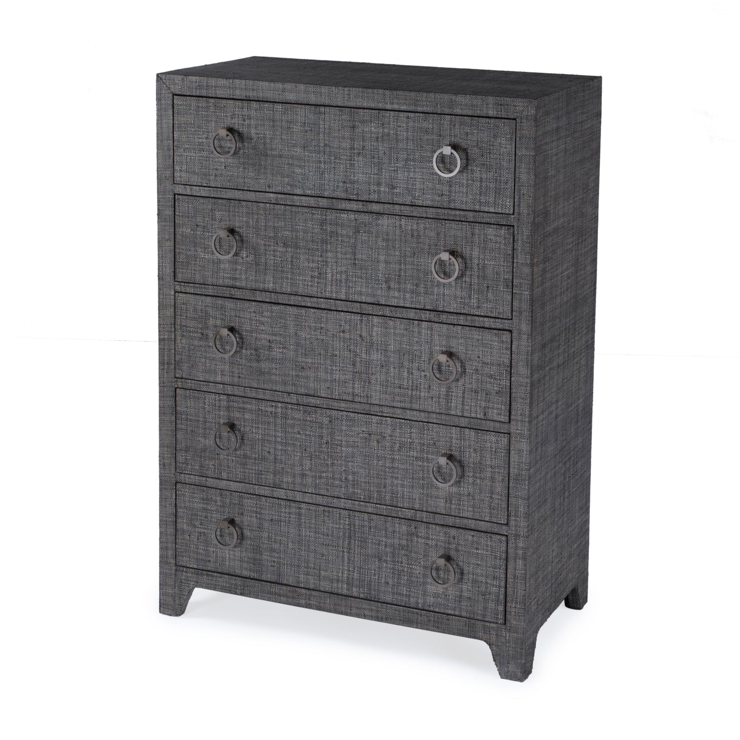 Butler Specialty Company Bar Harbor 32 in. W Rectangular Raffia 5 Drawer Dresser, Gray