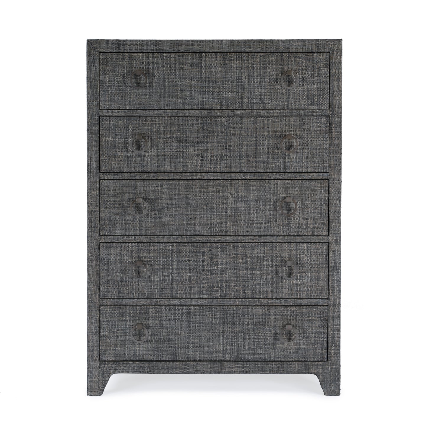 Butler Specialty Company Bar Harbor 32 in. W Rectangular Raffia 5 Drawer Dresser, Gray