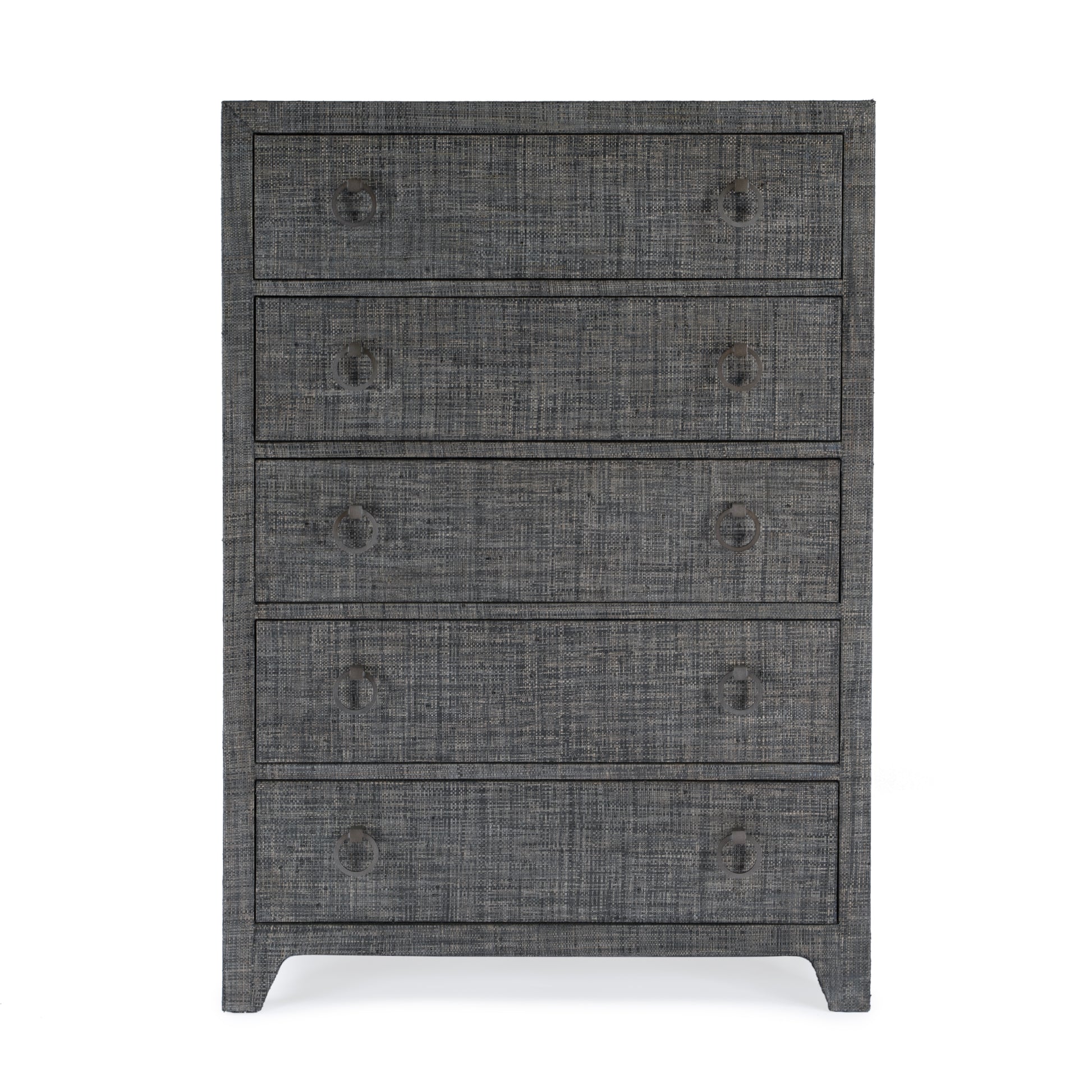 Butler Specialty Company Bar Harbor 32 in. W Rectangular Raffia 5 Drawer Dresser, Gray