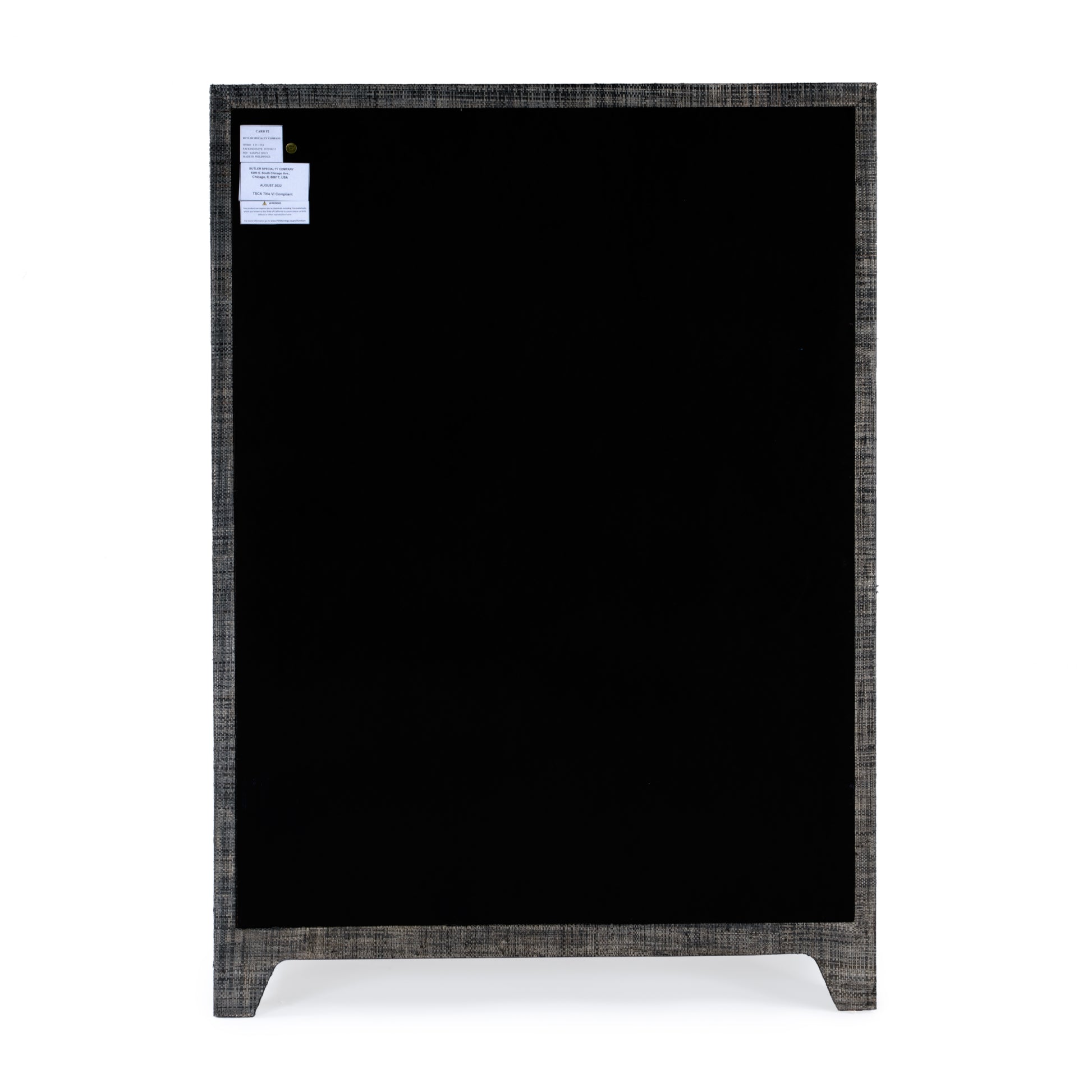 Butler Specialty Company Bar Harbor 32 in. W Rectangular Raffia 5 Drawer Dresser, Gray