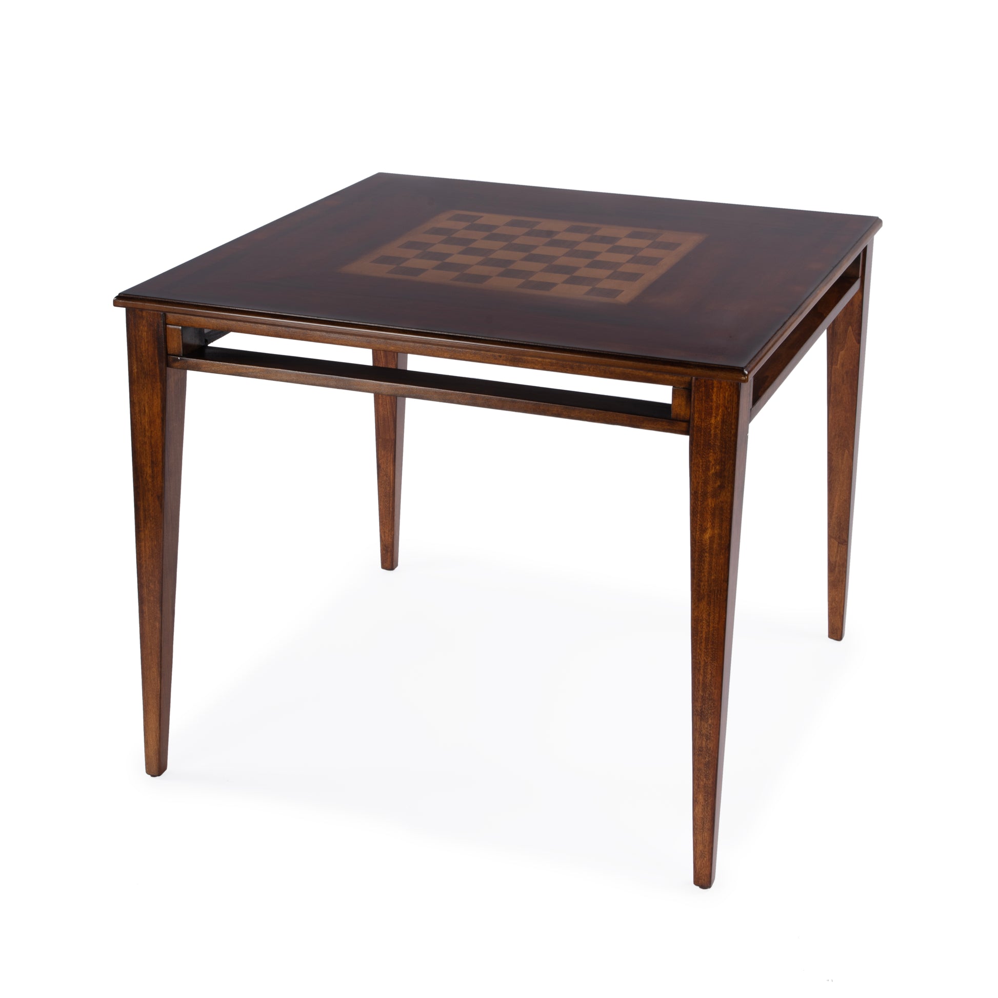 Butler Specialty Company Daltrey 36 in. W Square Wood Chess-Checkers Game Table, Medium Brown