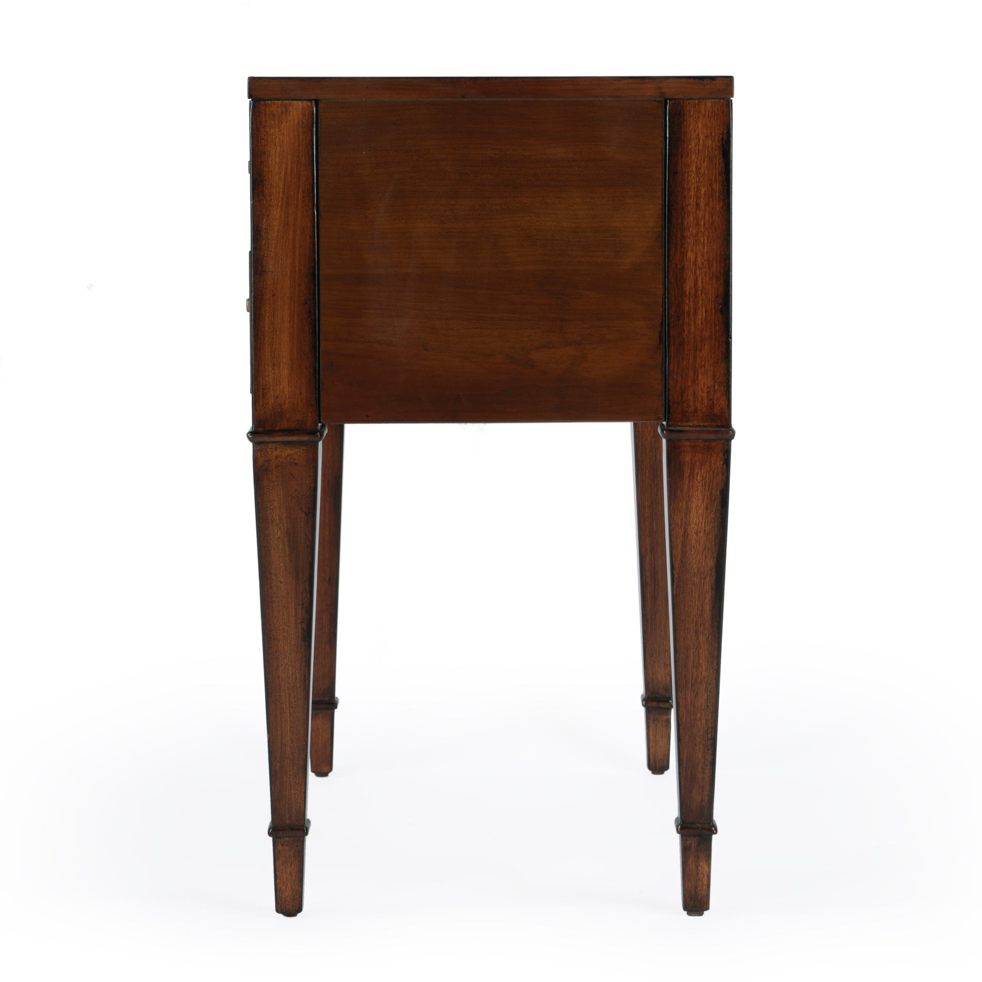 Butler Specialty Company Kai 24 in. W Rectangular Wood 2 Drawer End Table, Medium Brown