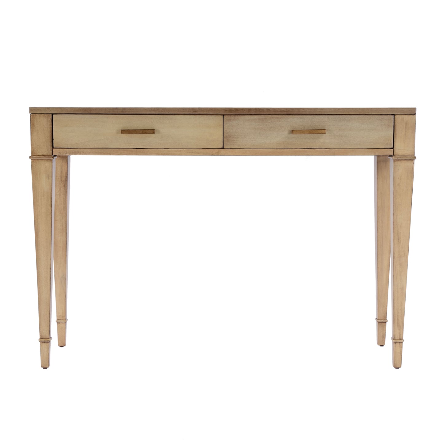 Kai 2 Drawer 45" Wood Console Table in Beige 5714424