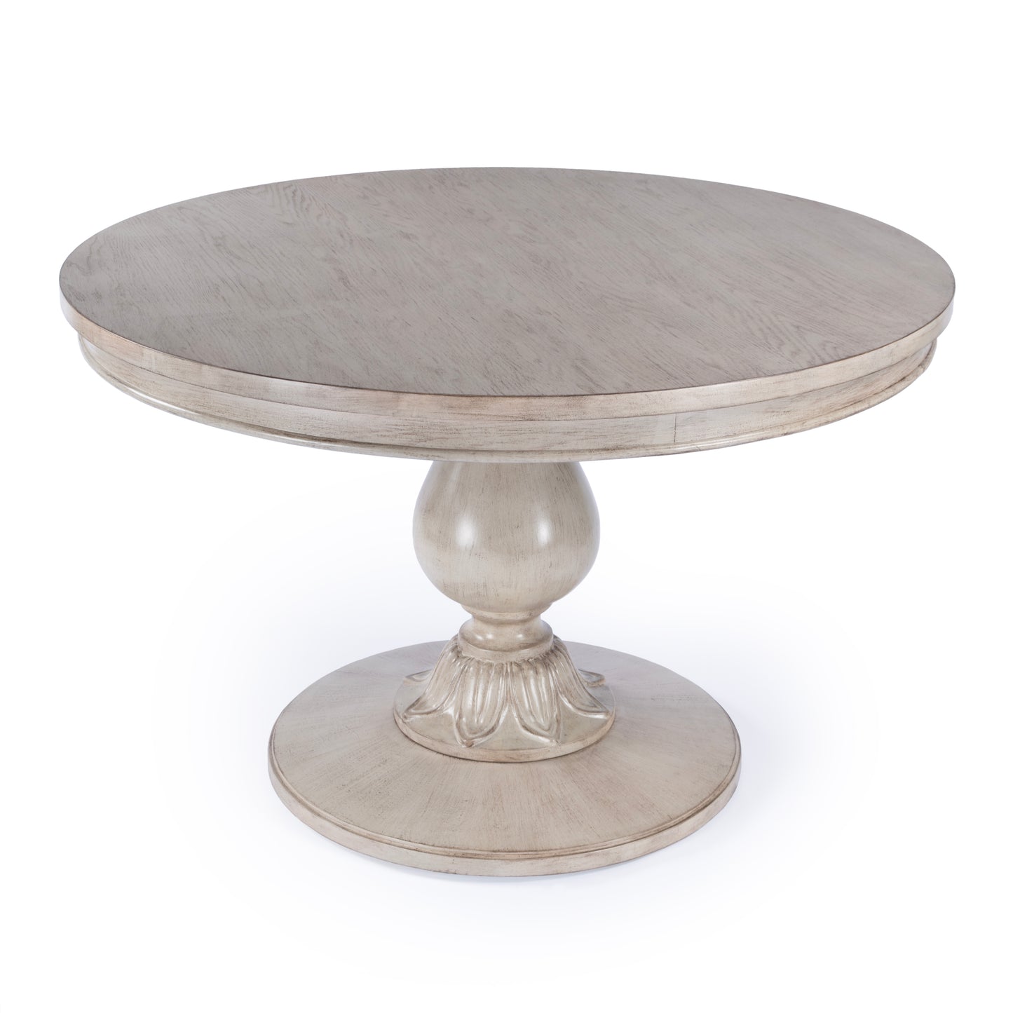 Butler Specialty Company Evie 48 in. W Round Wood Single Pedestal Dining Table, Light Brown