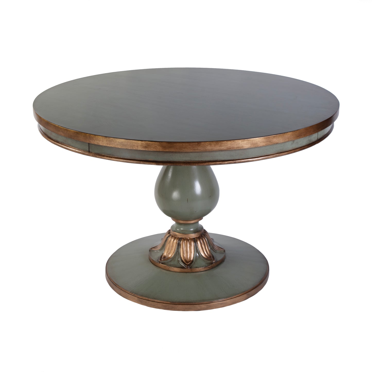 Butler Specialty Company Evie 48 in. W Round Wood Single Pedestal Dining Table, Pastel Green