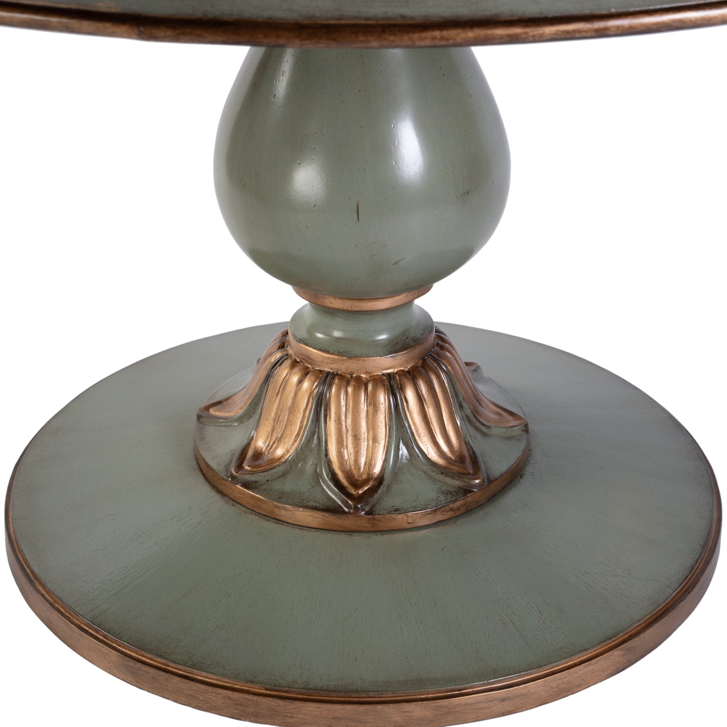 Butler Specialty Company Evie 48 in. W Round Wood Single Pedestal Dining Table, Pastel Green