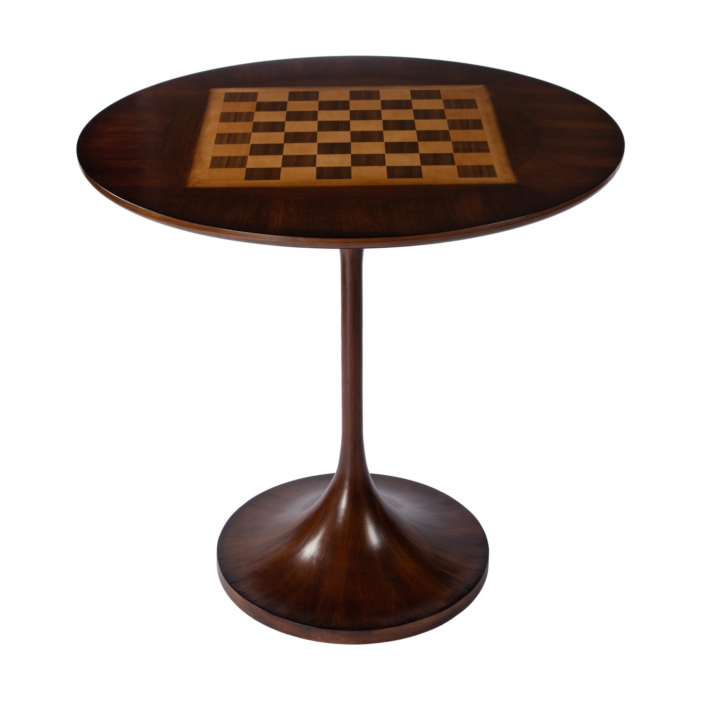 Francis 30" Round Pedestal Game Table in Medium Brown 5717011