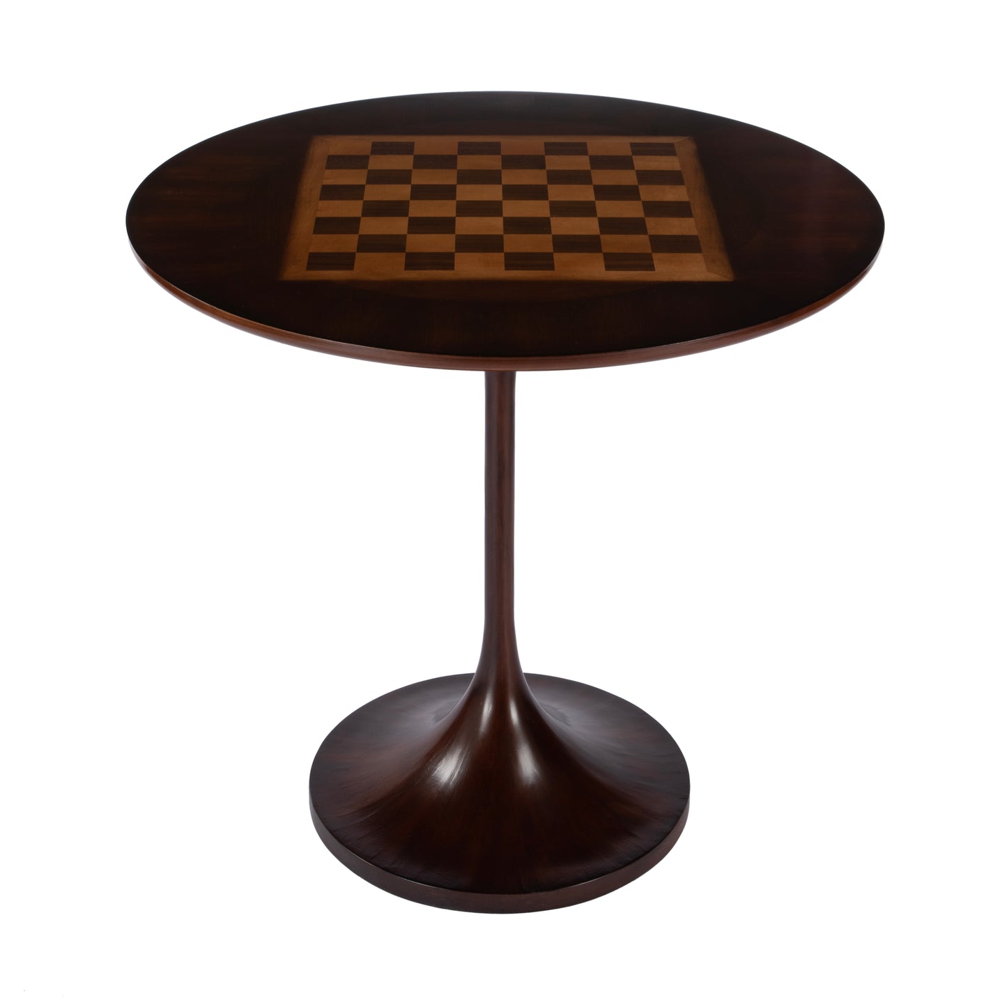 Butler Specialty Company Francis 32 in. W Round Pedestal Base Game Table, Dark Brown