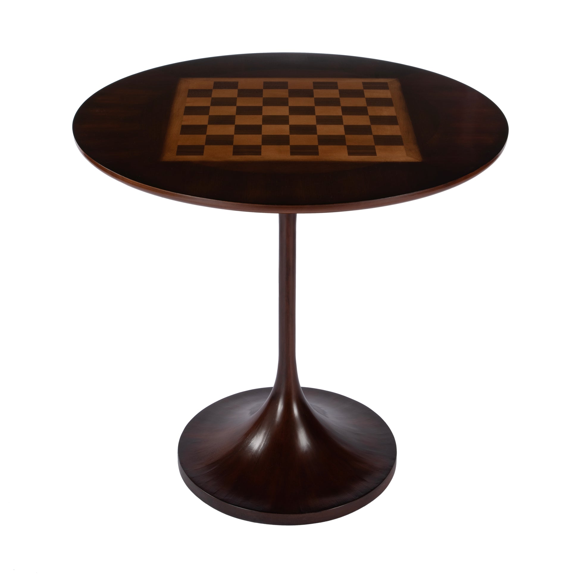 Butler Specialty Company Francis 32 in. W Round Pedestal Base Game Table, Dark Brown