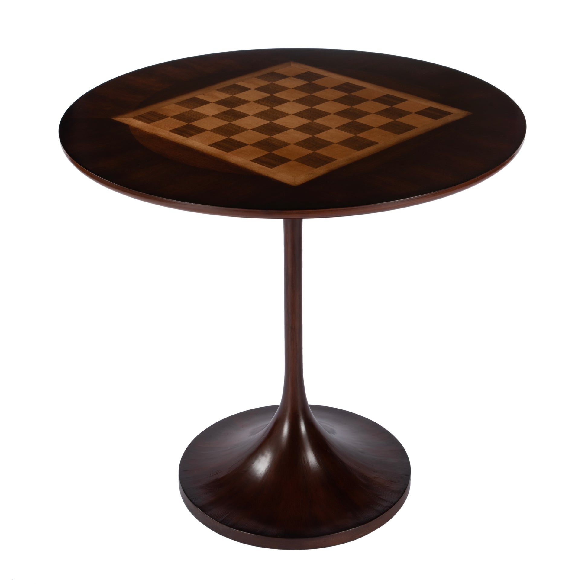 Butler Specialty Company Francis 32 in. W Round Pedestal Base Game Table, Dark Brown