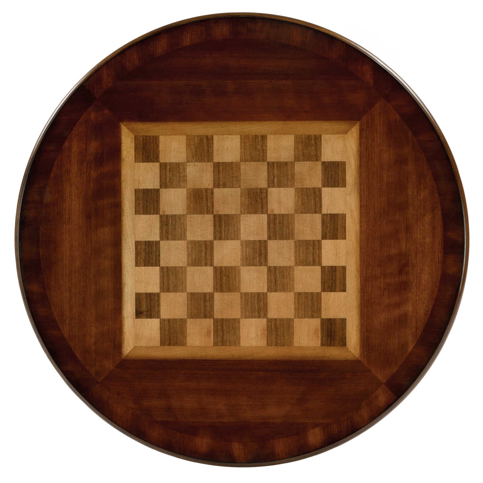 Butler Specialty Company Fredrik 34 in. W Round Wood Pedestal Base Game table, Medium Brown