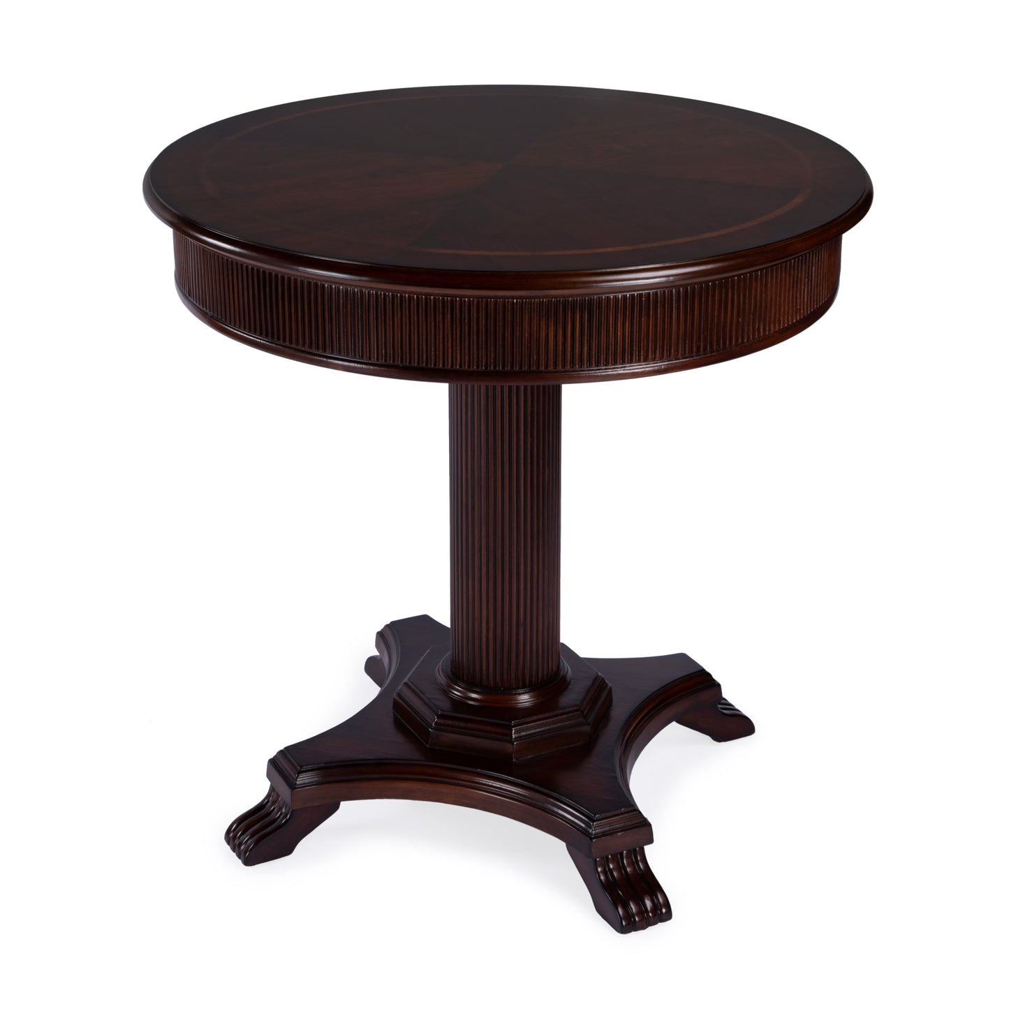 Butler Specialty Company Ellsworth 36 in. W Round Wood Pedestal Base Foyer Table, Dark Brown