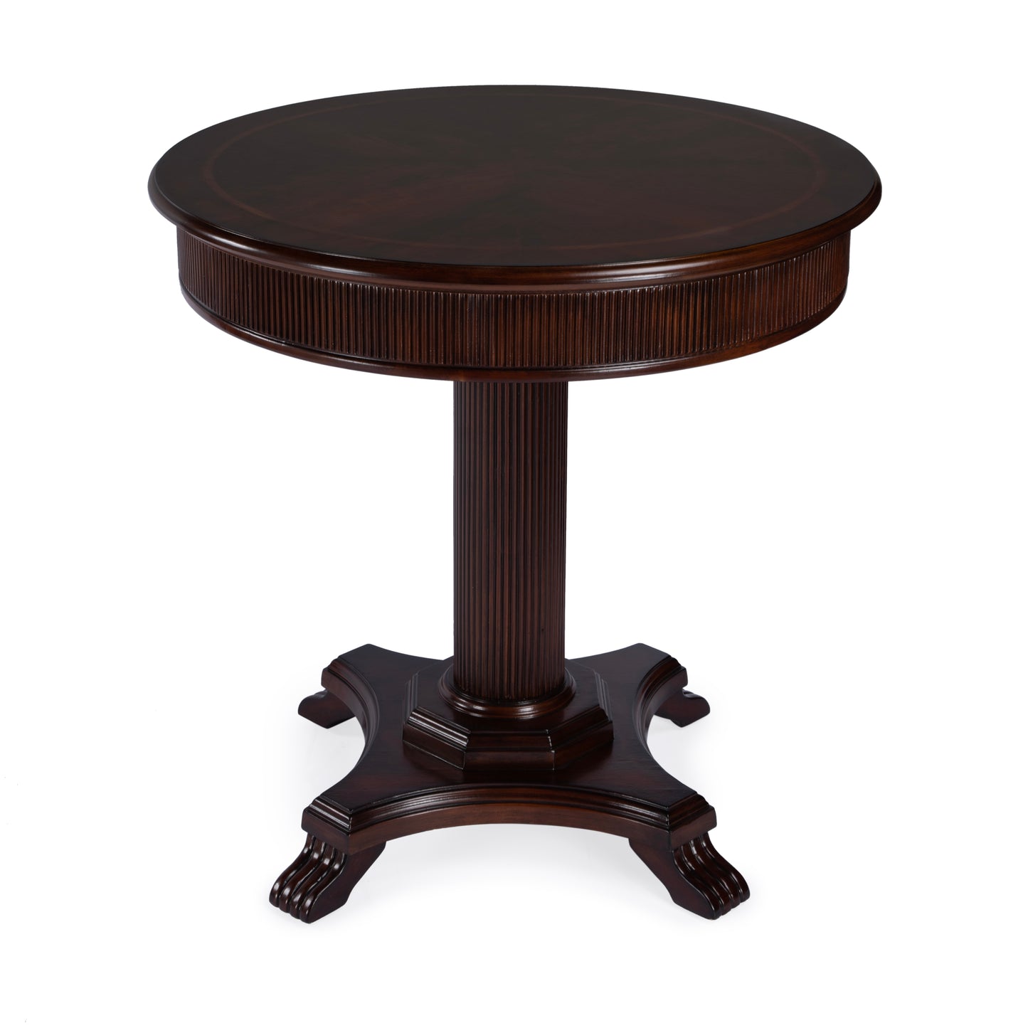 Butler Specialty Company Ellsworth 36 in. W Round Wood Pedestal Base Foyer Table, Dark Brown