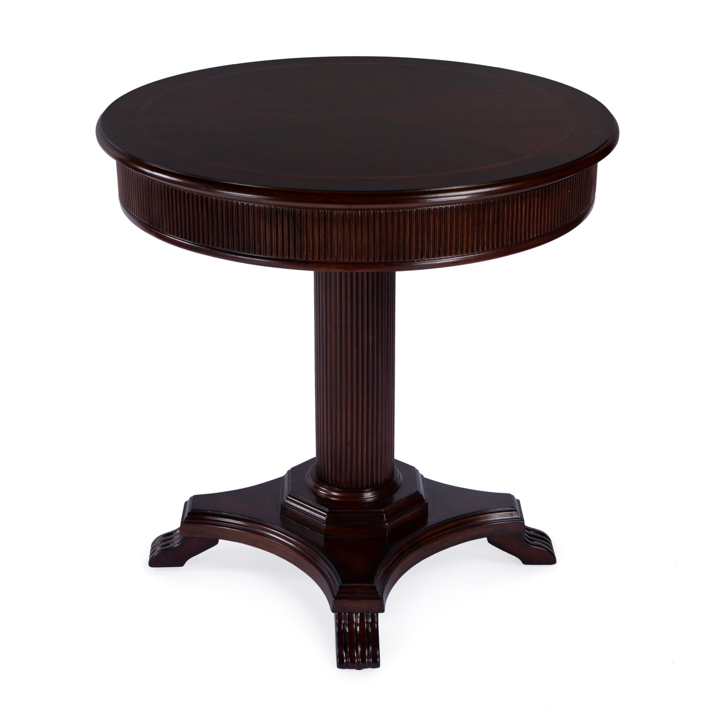 Butler Specialty Company Ellsworth 36 in. W Round Wood Pedestal Base Foyer Table, Dark Brown