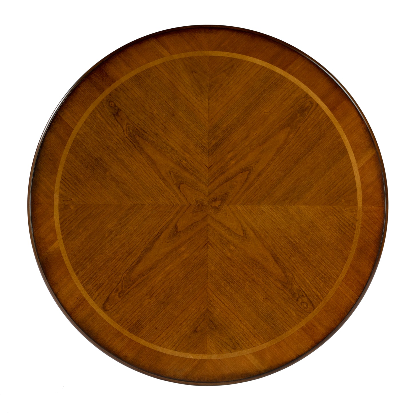 Ellsworth 36" Ribbed Pedestal Foyer Table in Brown 5719101