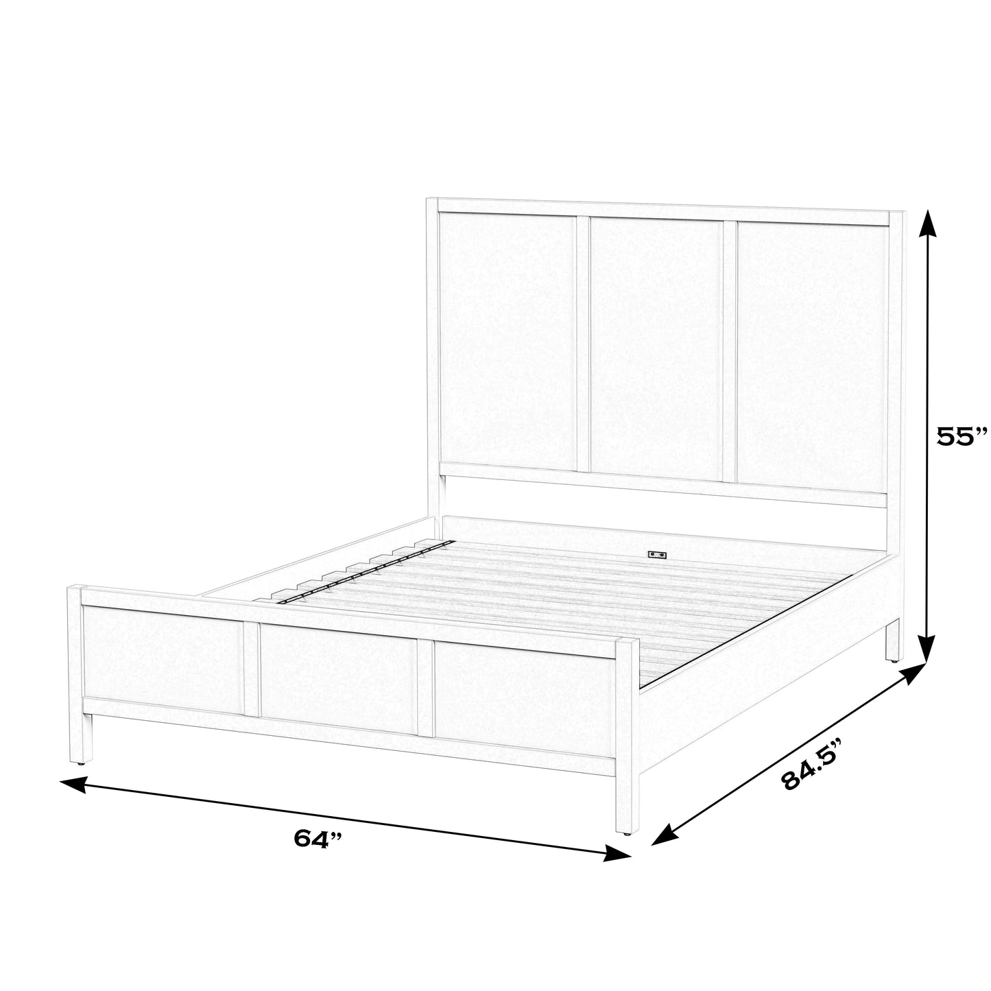 Lark Queen Size Bed in Navy Blue 5720291