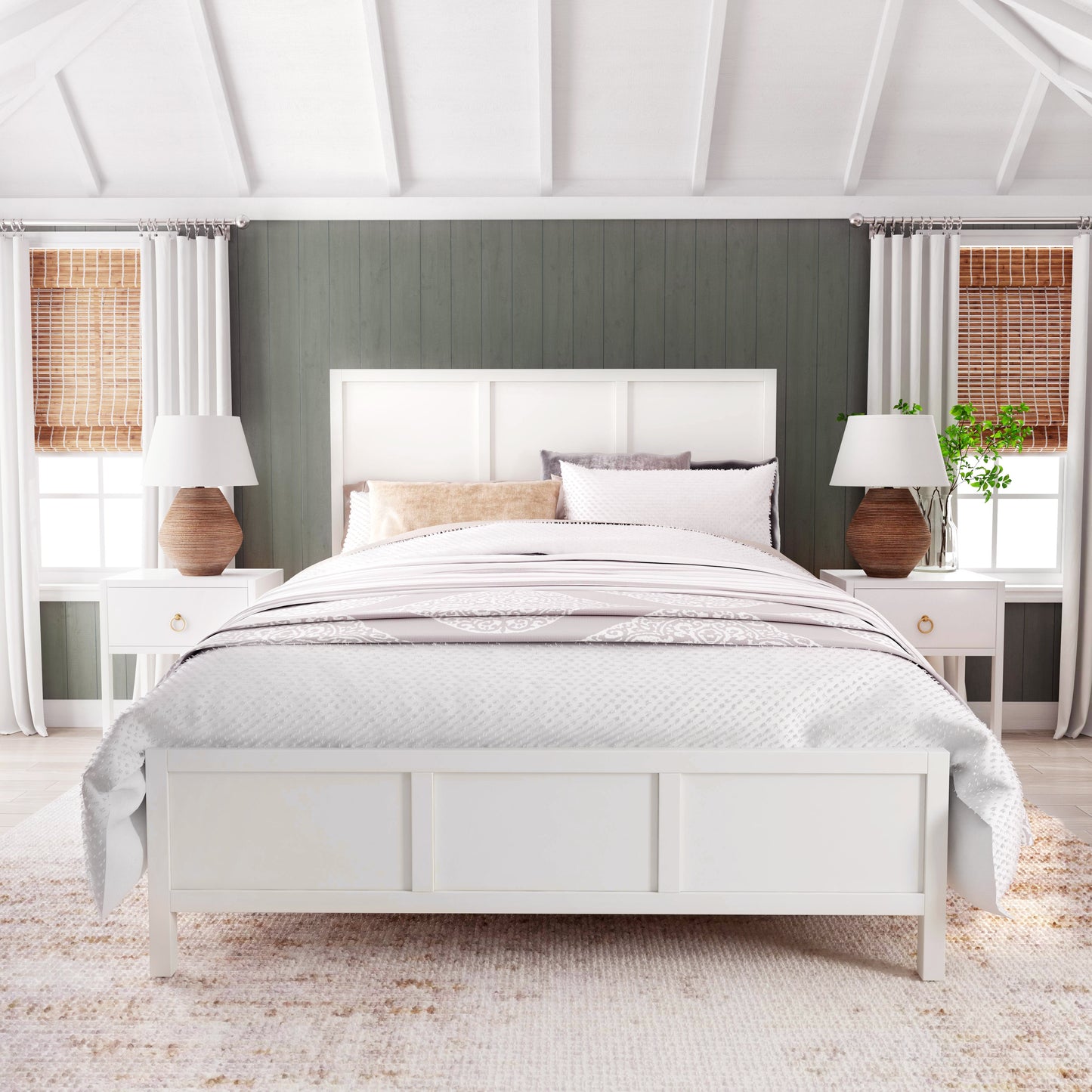 Lark Queen Size Bed in White 5720304