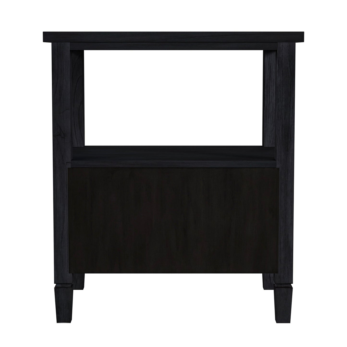 Flagstaff 1-Drawer Cane Nightstand in Black 5727432
