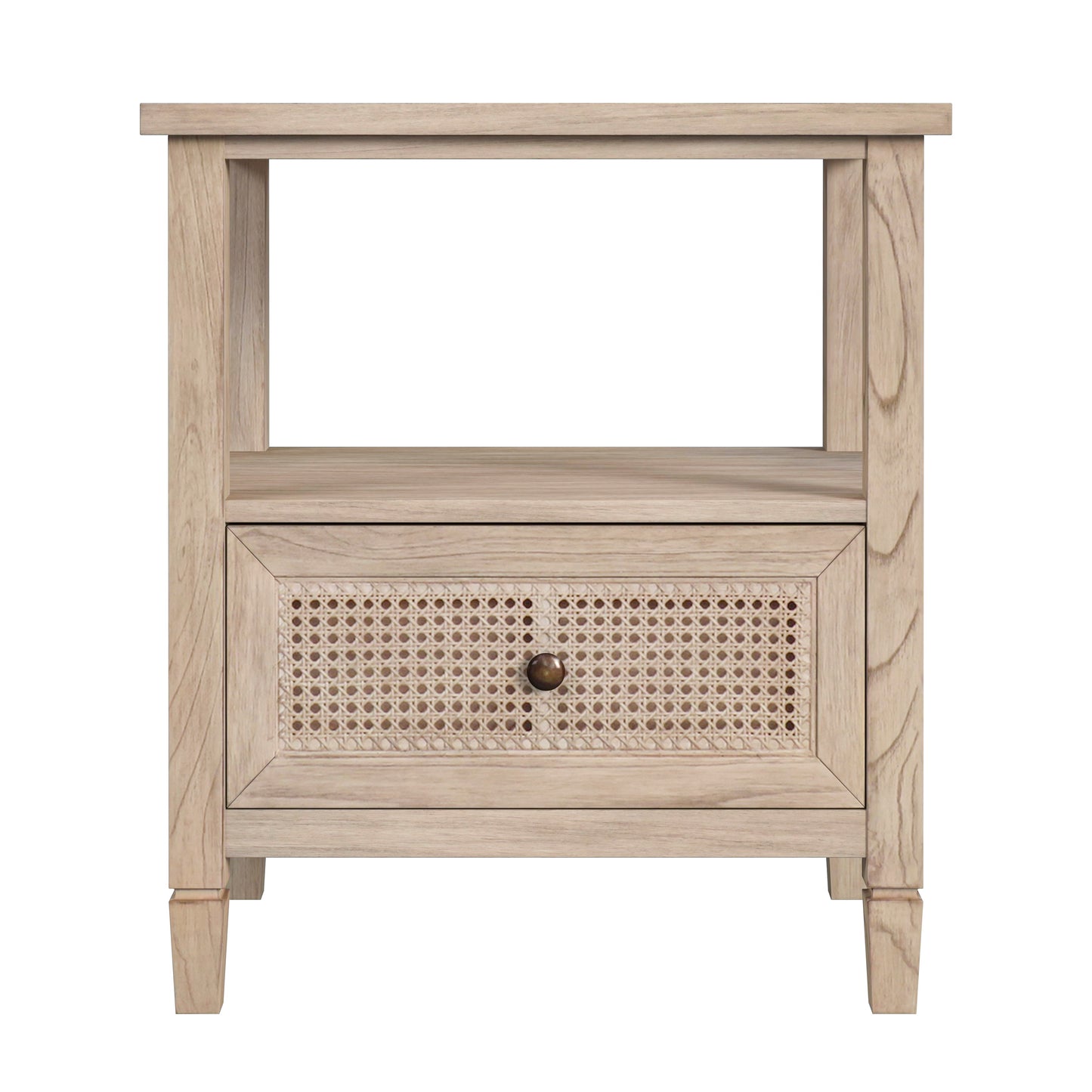Flagstaff 1-Drawer Cane Nightstand in Natural 5727449