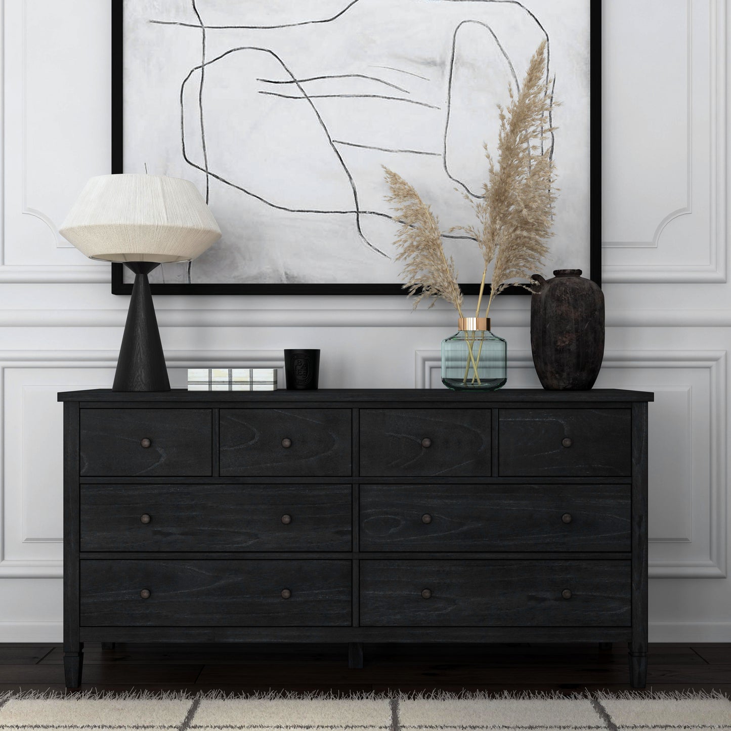 Flagstaff 8-Drawer Dresser in Black 5730432