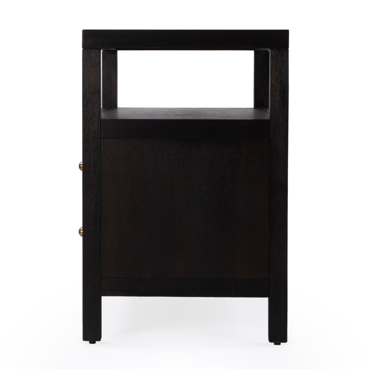 Nora 2-Drawer Wide Nightstand in Coffee 5732451