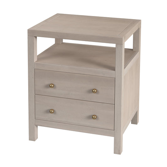 Nora 2-Drawer Nightstand in Taupe  5734450
