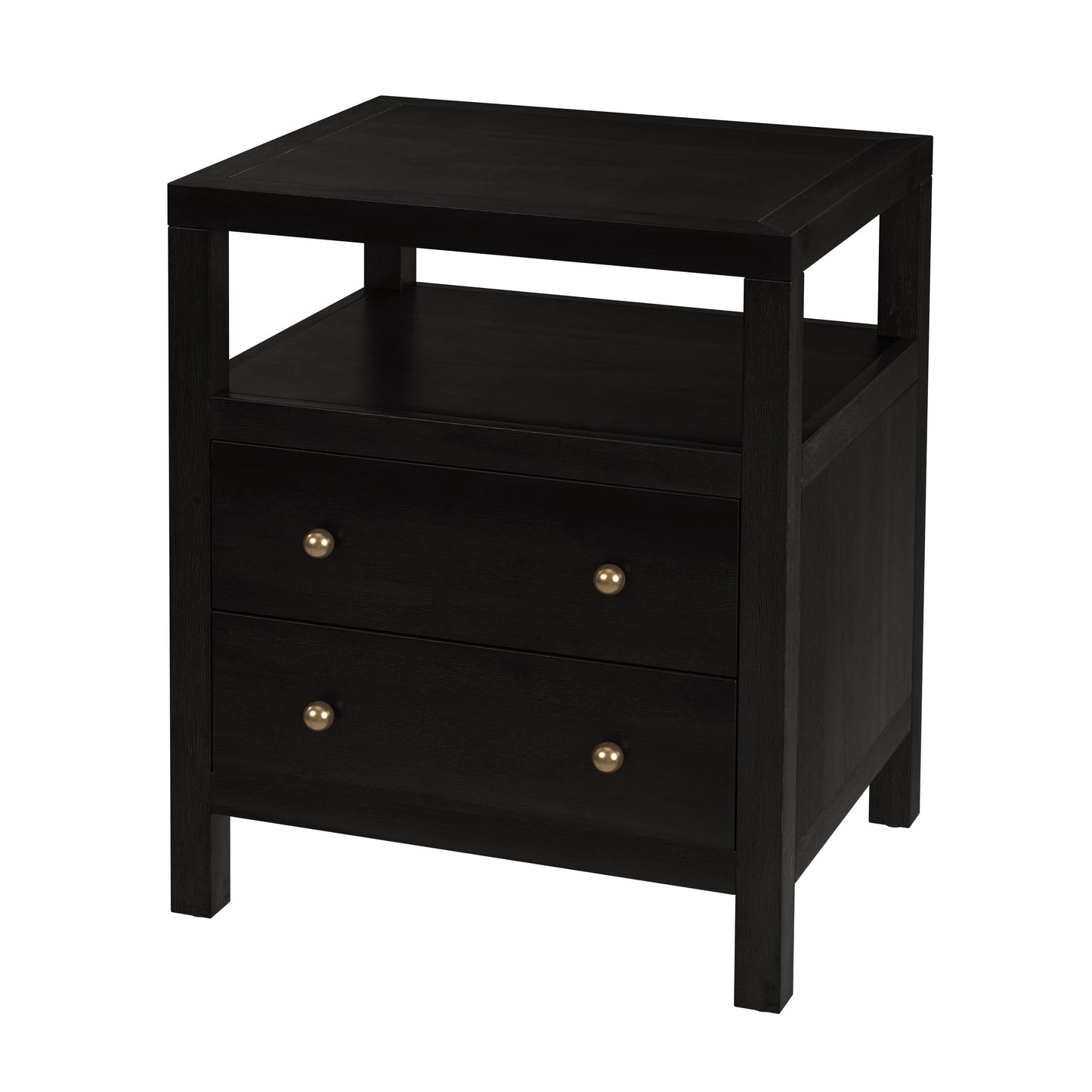 Nora 2-Drawer Nightstand in Coffee 5734451
