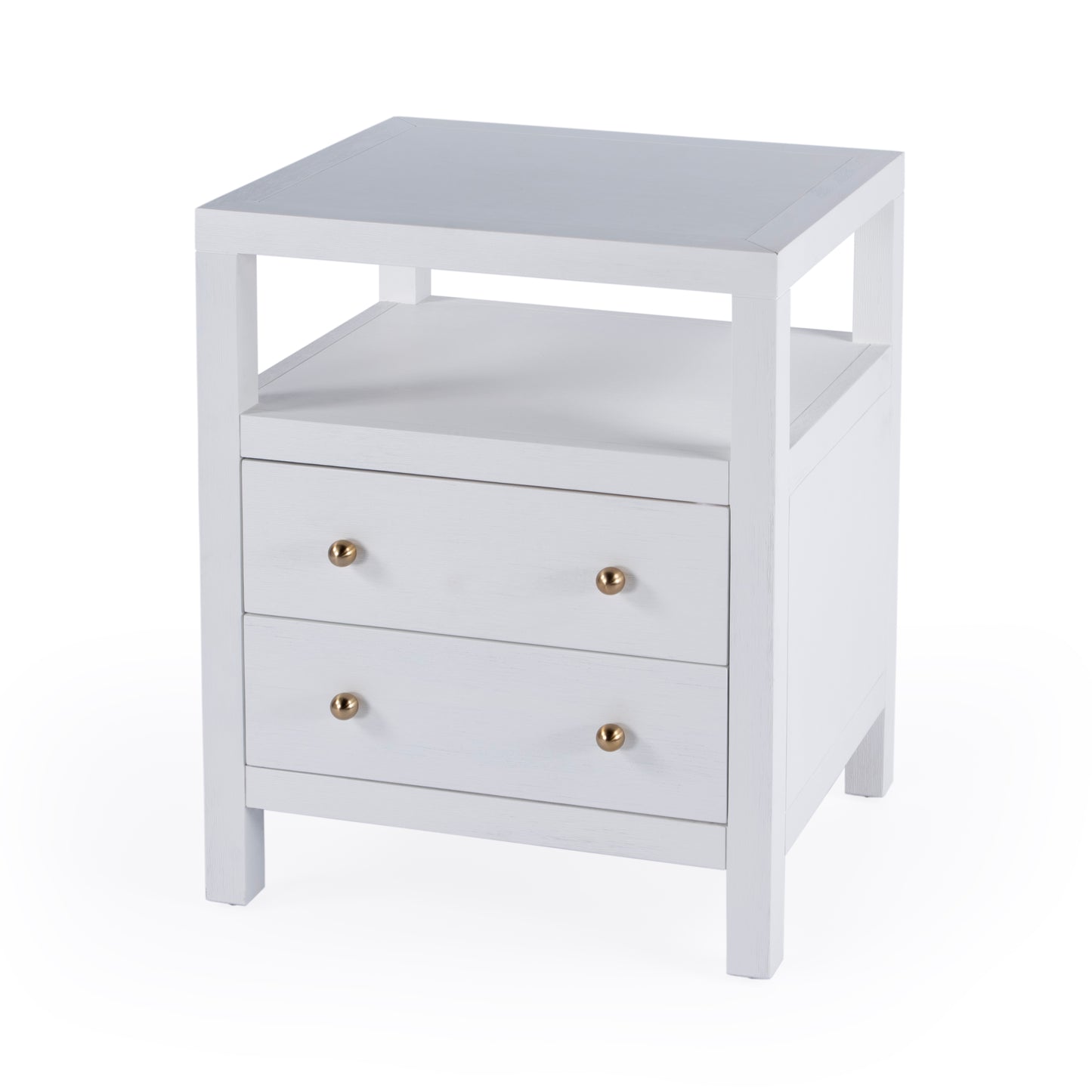 Nora 2-Drawer Nightstand in White  5734477