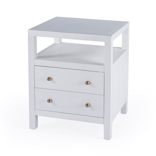Nora 2-Drawer Nightstand in White  5734477