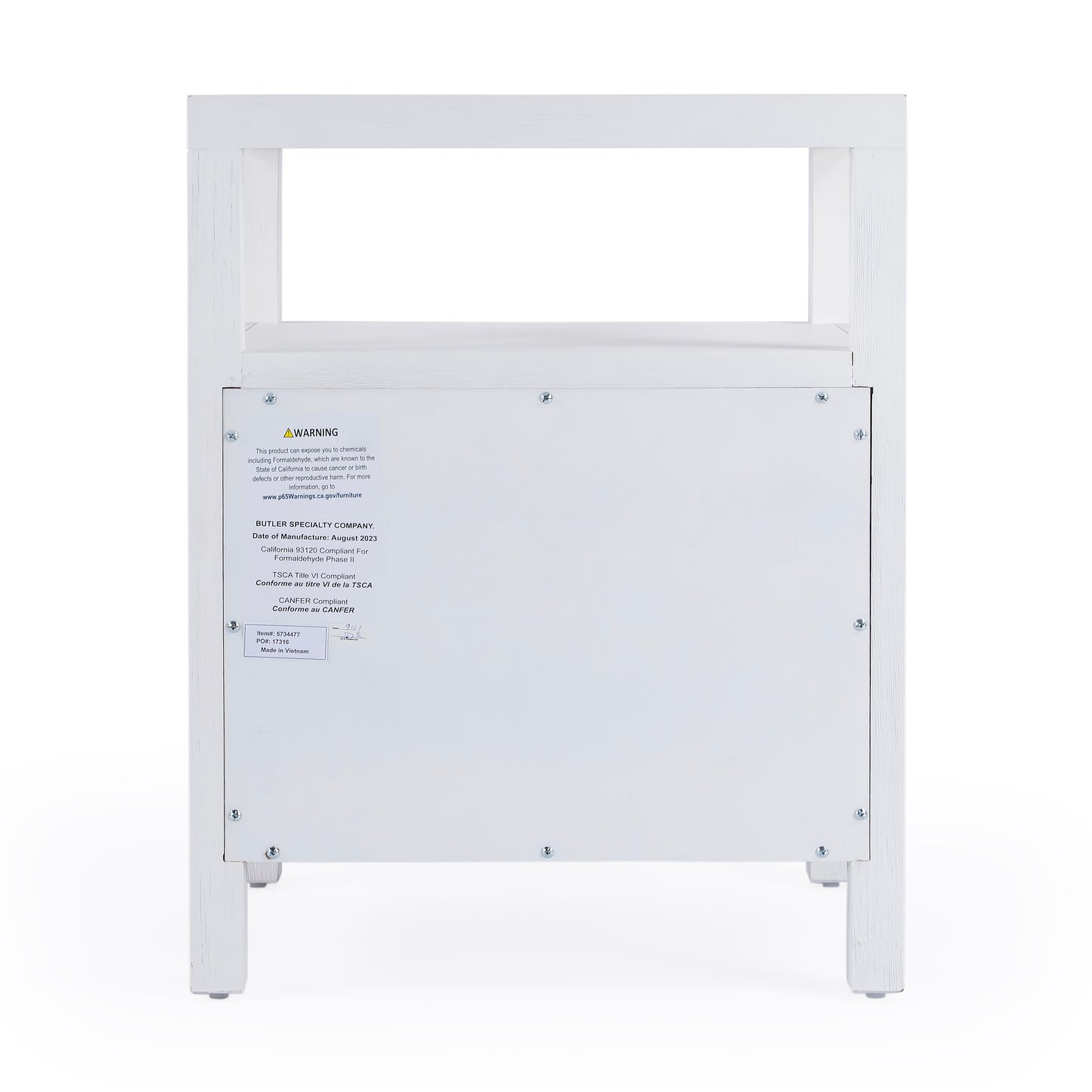 Nora 2-Drawer Nightstand in White  5734477