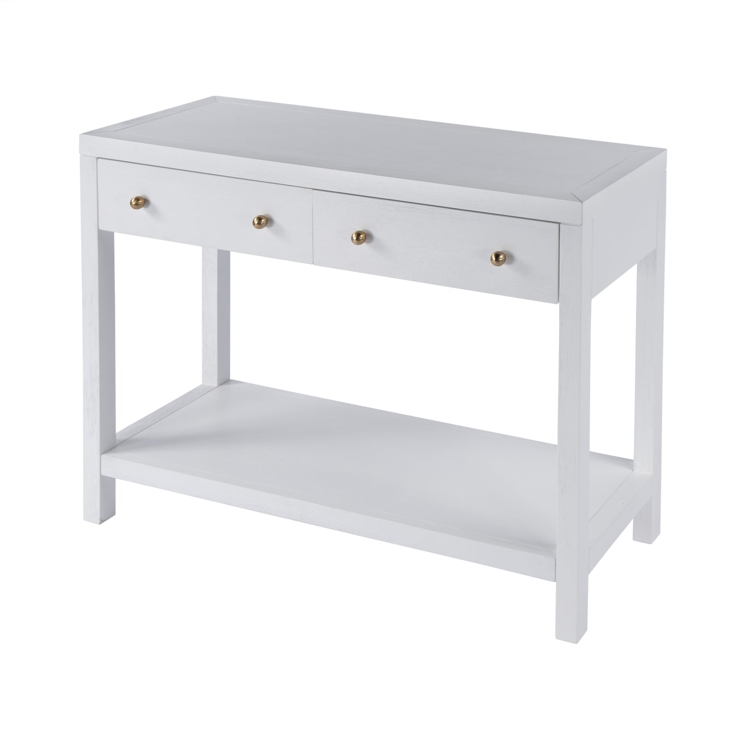 Nora 2 Drawer Console Table in White 5739477