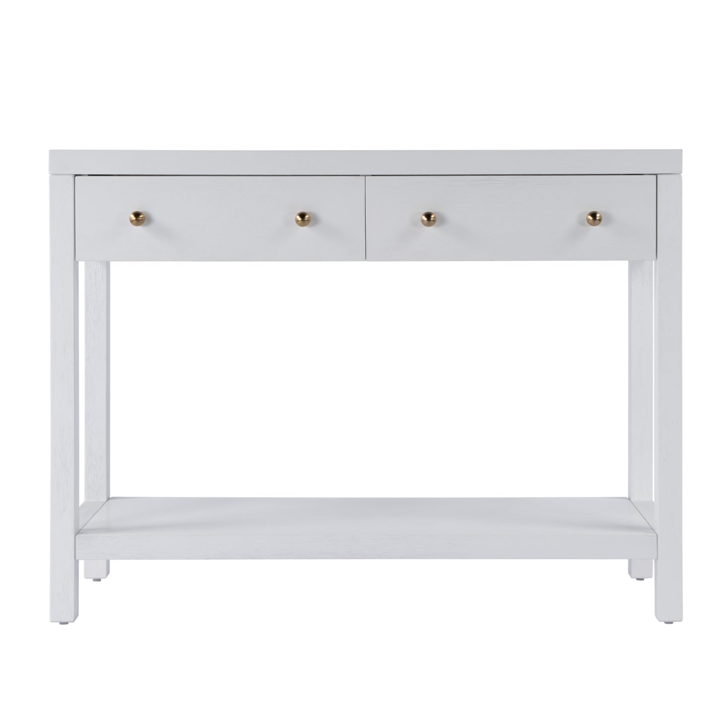 Nora 2 Drawer Console Table in White 5739477