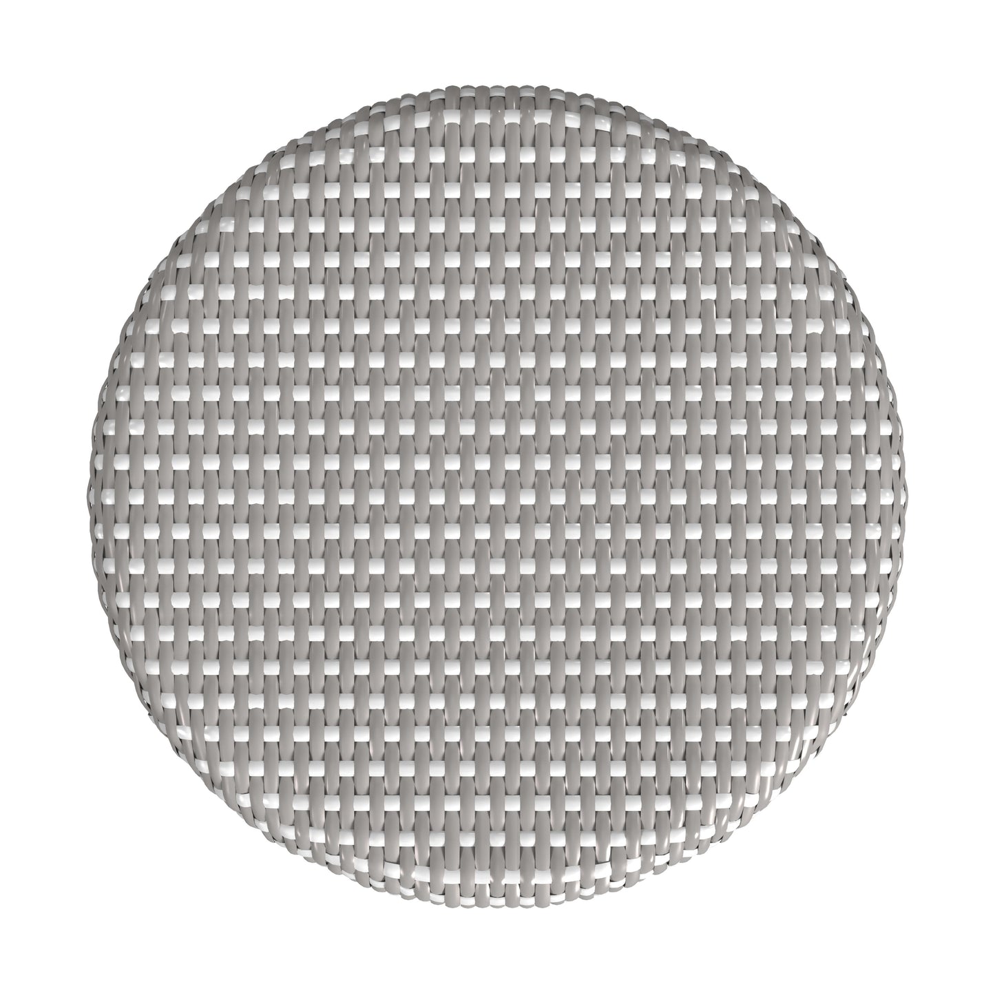 Tobias Rattan Round 18" Stool in Gray and White 5745266