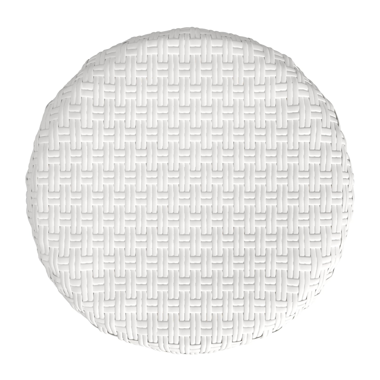 Tobias Rattan Round 18" Stool in White 5745304