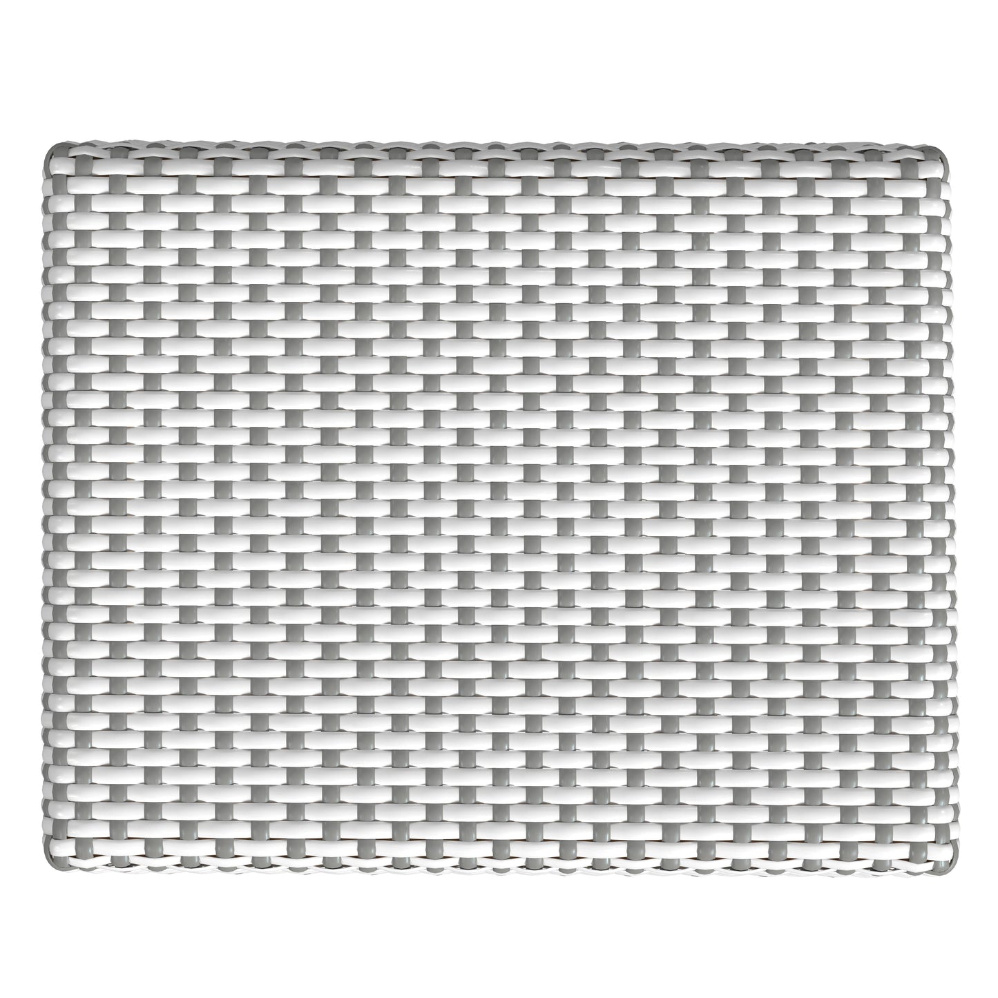 Butler Specialty Company Robias 18 in. Seat Height Rectangular Rattan Low Dining Stool, Gray and White Dot