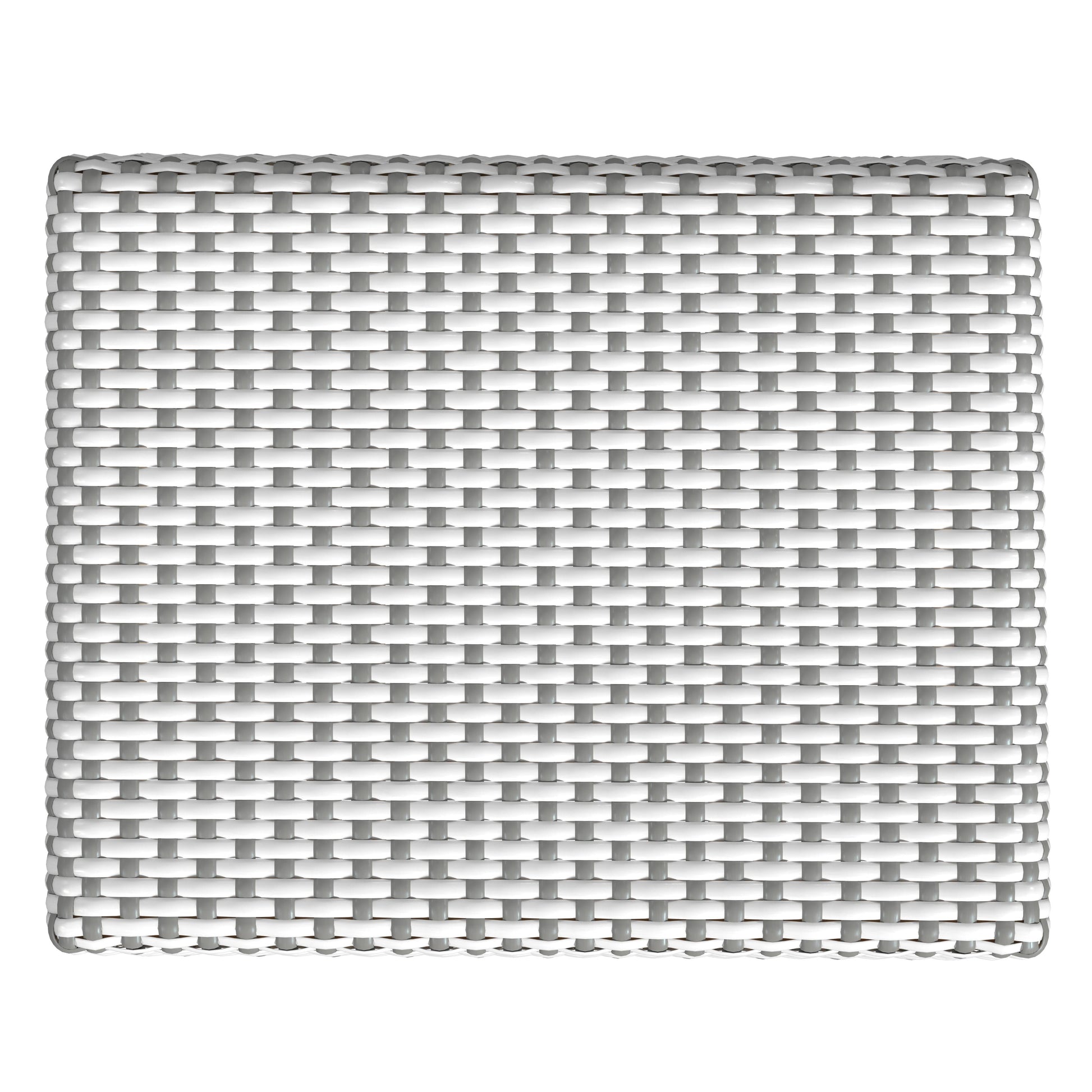Butler Specialty Company Robias 18 in. Seat Height Rectangular Rattan Low Dining Stool, Gray and White Dot