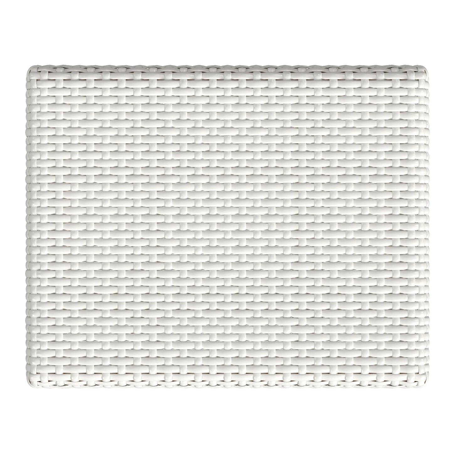 Butler Specialty Company Robias 18 in. Seat Height Rectangular Rattan Low Dining Stool, White