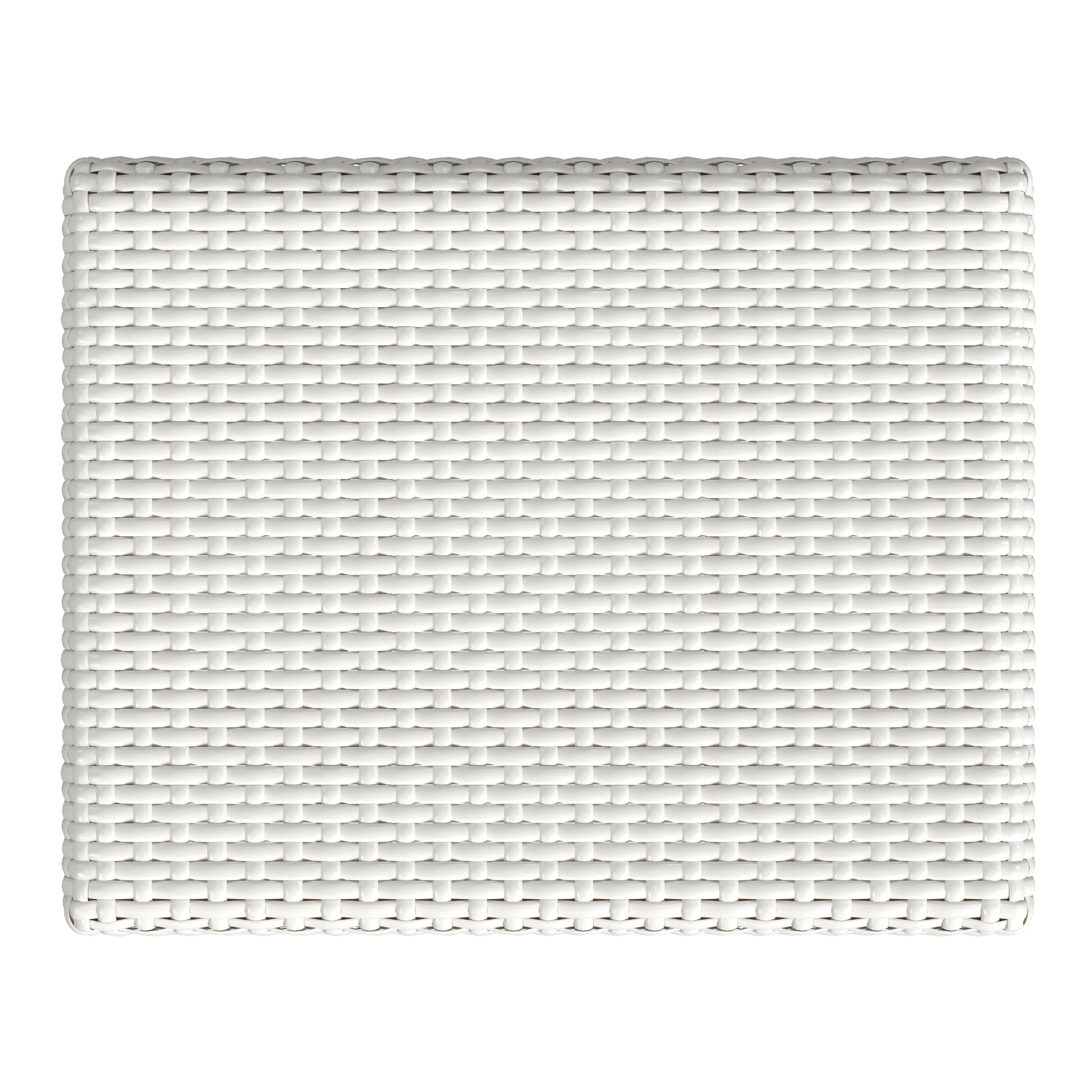 Butler Specialty Company Robias 18 in. Seat Height Rectangular Rattan Low Dining Stool, White