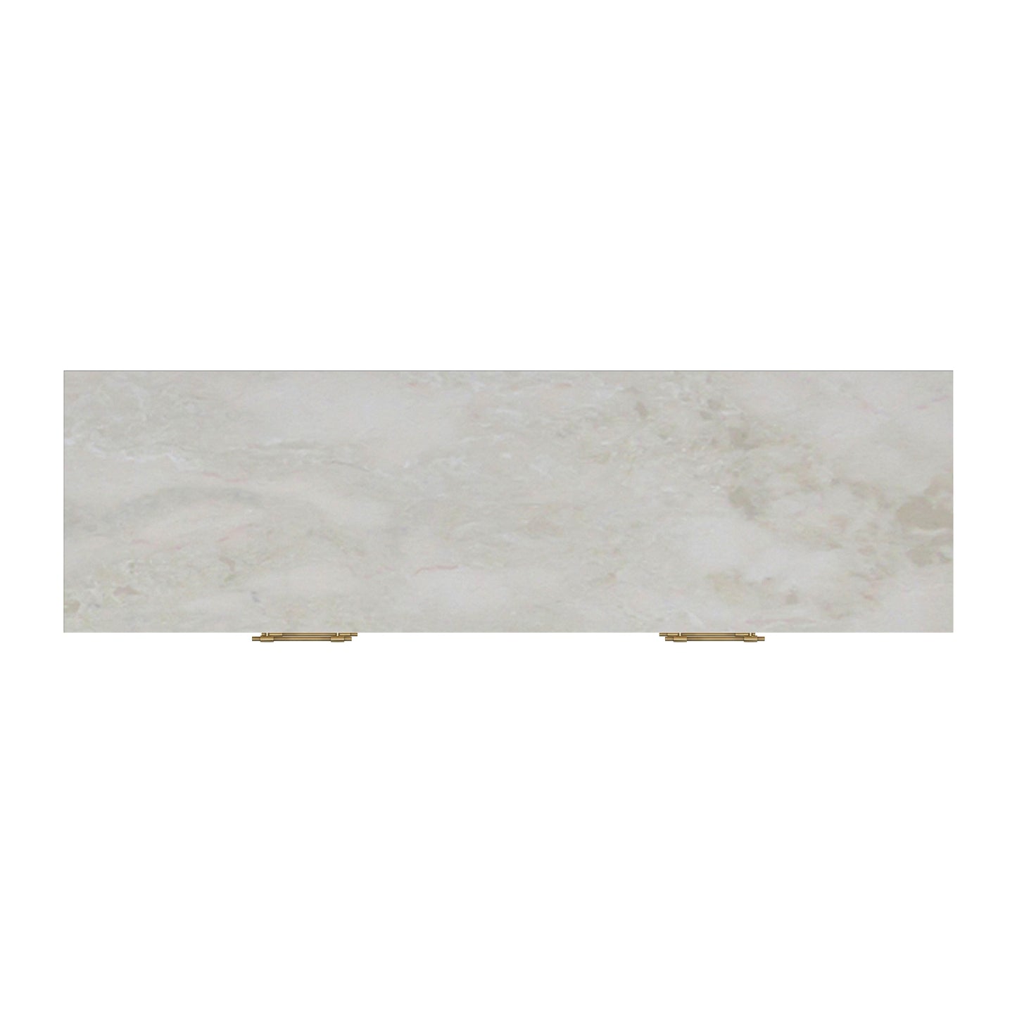 Butler Specialty Company Mayfair 64 in. W Rectangular Marble and Wood 6 Drawer Dresser, Light Brown