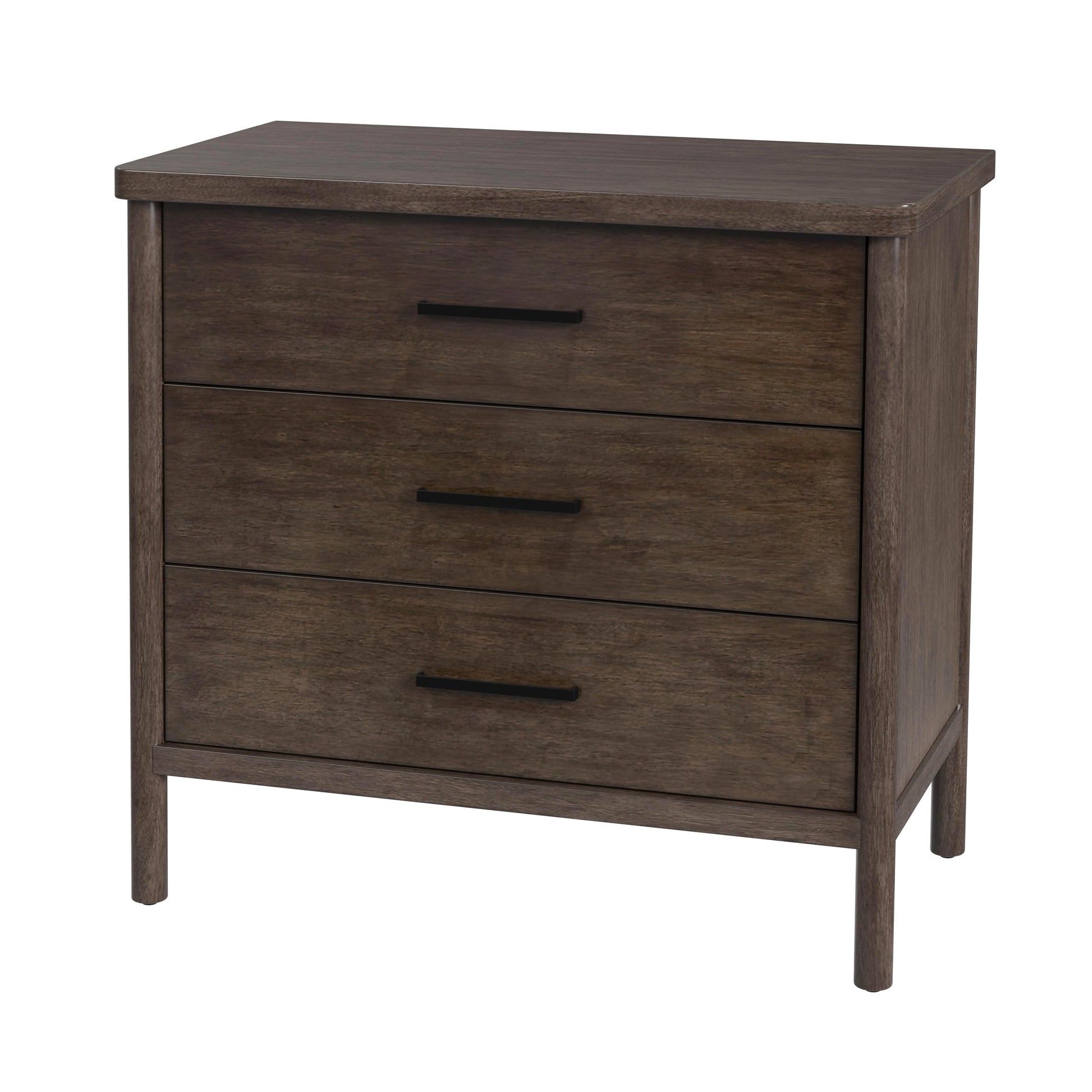 Butler Specialty Company Lennon 34 in. W Rectangular Wood 3 Drawer Rounded Leg Dresser, Brown